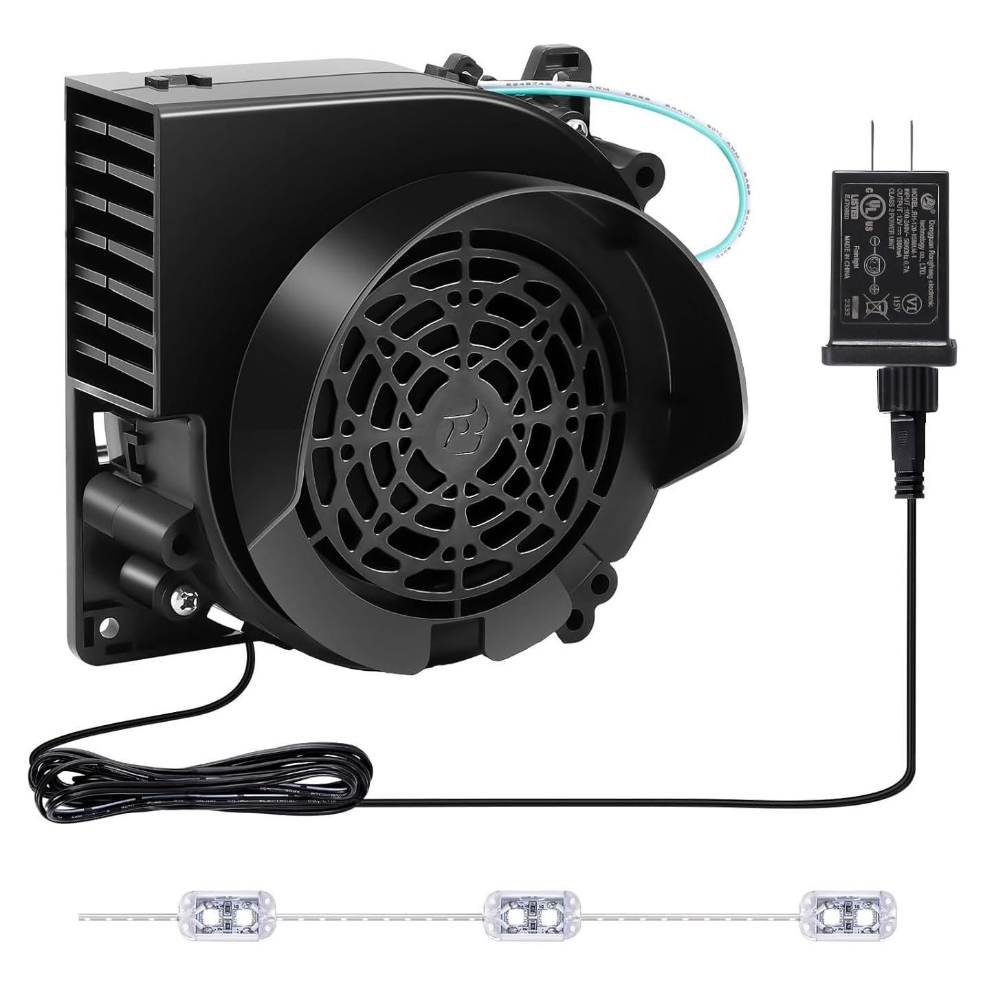 Soplador de Aire Inflable 12V 1.5A DRHLWZN con Luces LED