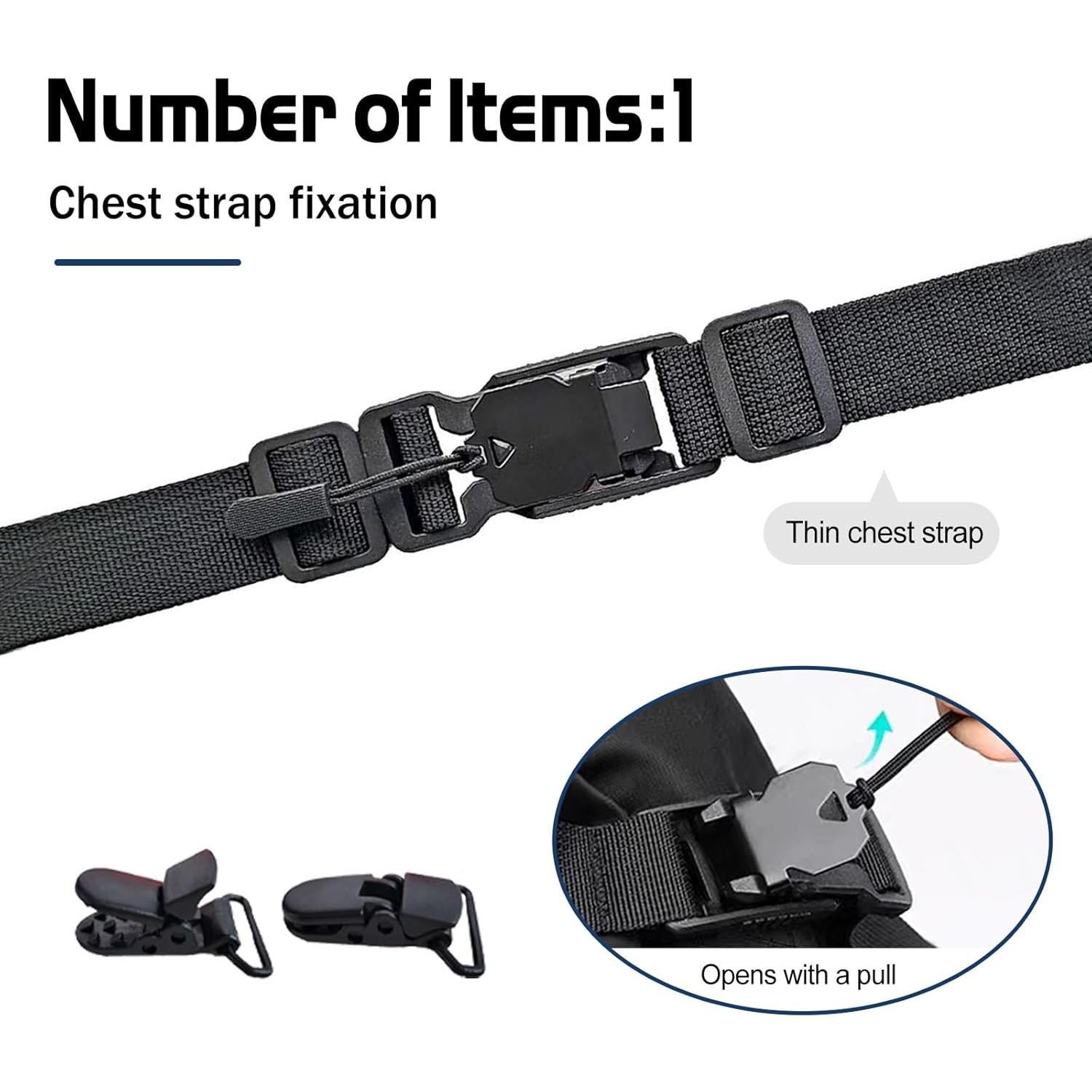 Correa de Pecho Magnética Fizzest Universal Nylon Negra