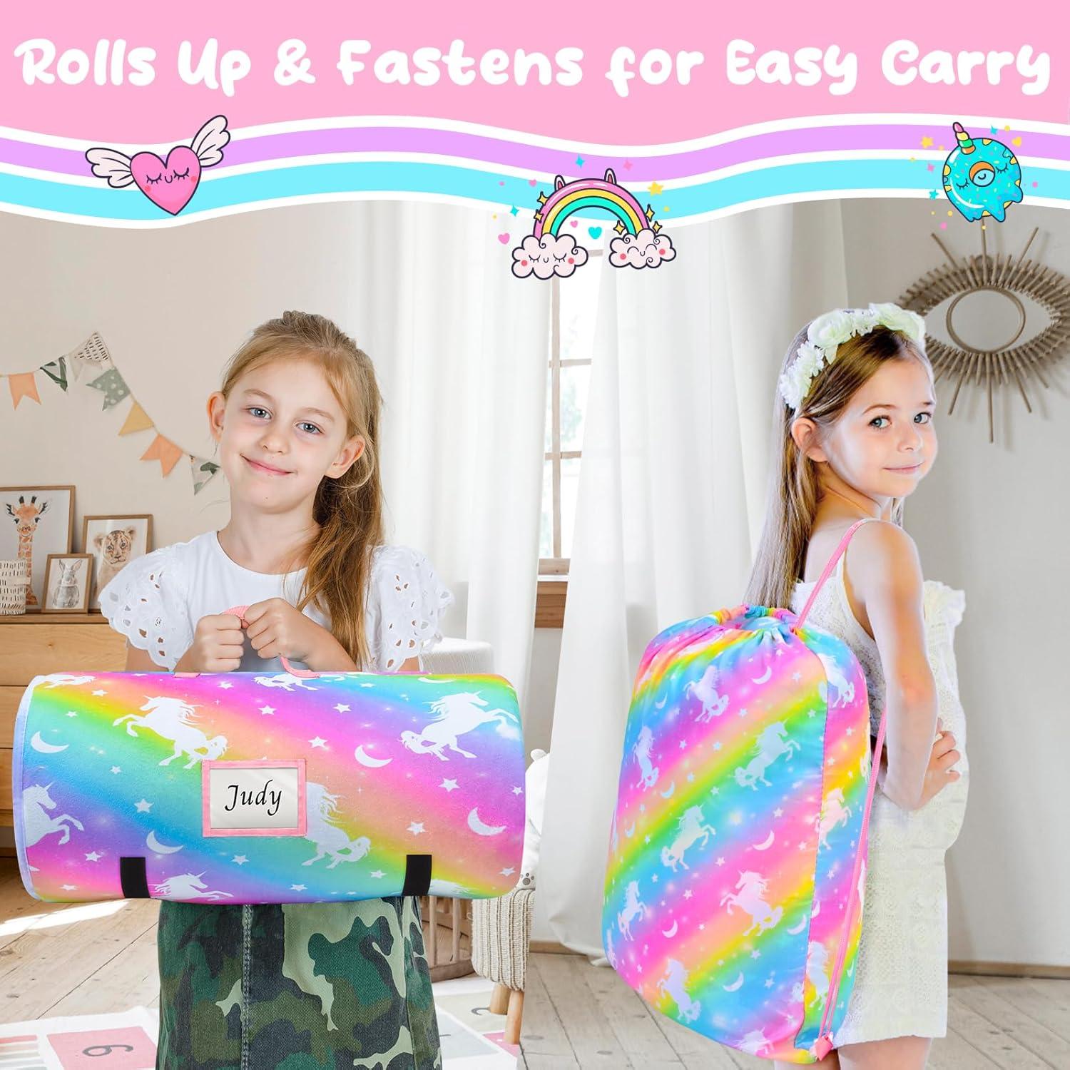 Saco de Dormir Fiodrimy Unicornio Rosa 137.4x80cm con Almohada