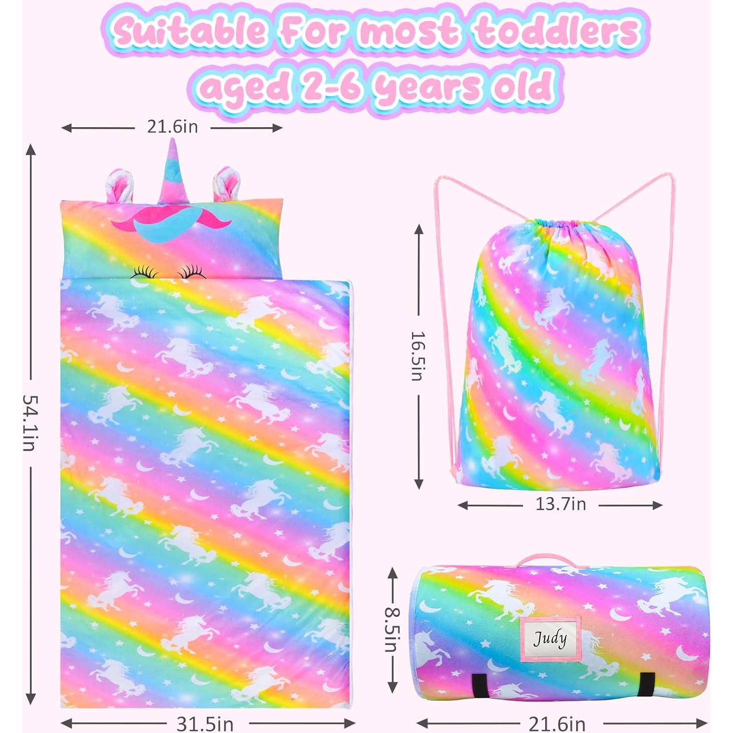 Saco de Dormir Fiodrimy Unicornio Rosa 137.4x80cm con Almohada