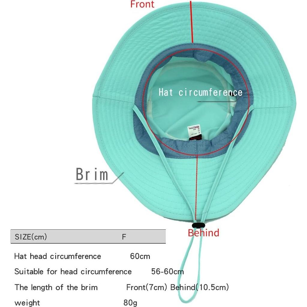 Sombrero de Sol Ligero para Mujeres LLmoway UPF50+ Azul Aqua