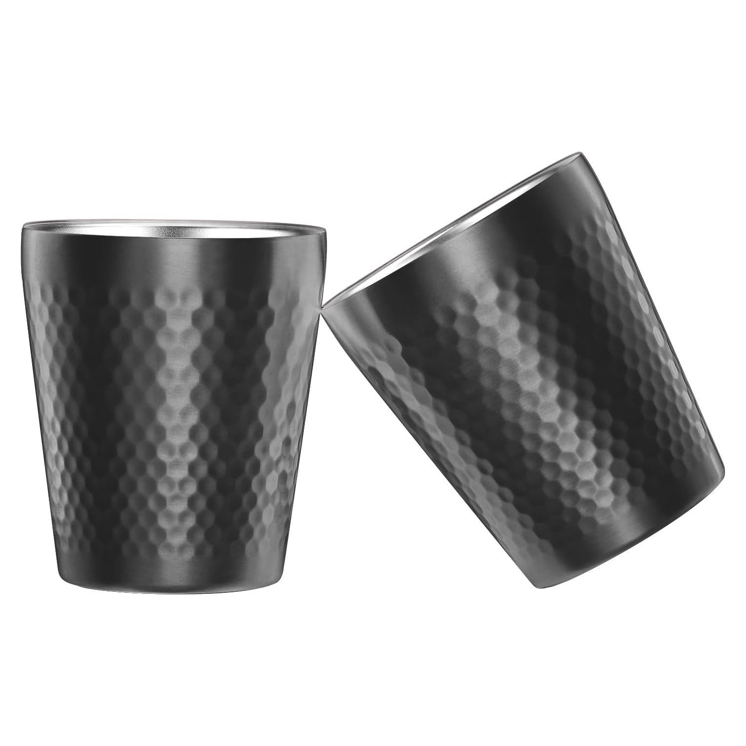 Tazas de Acero Inoxidable TIICOO 2 Paquetes 300ml Apilables
