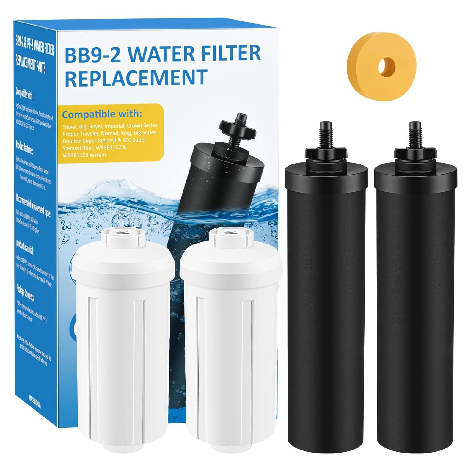 Filtro de Agua LUFFYLIVE Compatible Berkey - Paquete de 4