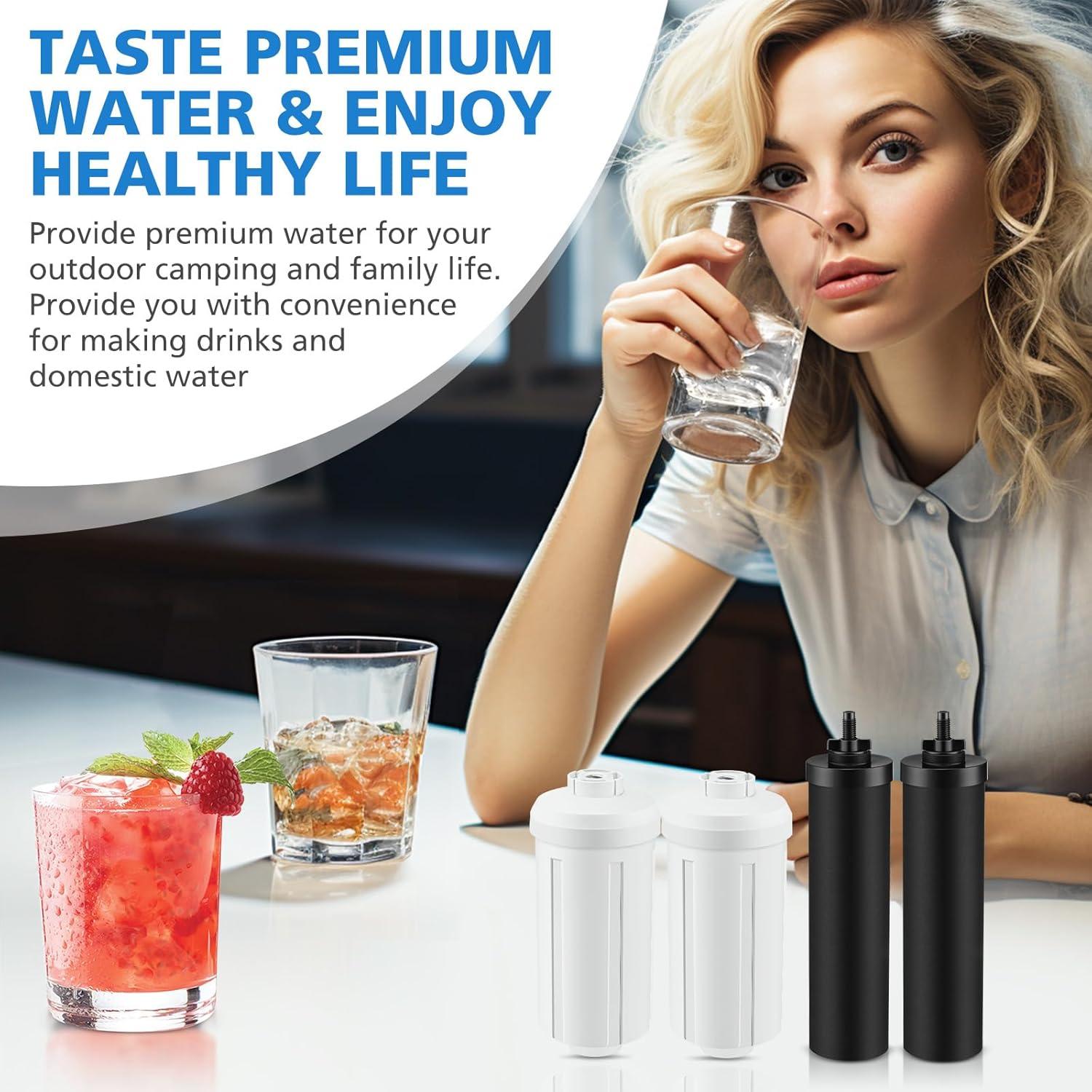 Filtro de Agua LUFFYLIVE Compatible Berkey - Paquete de 4