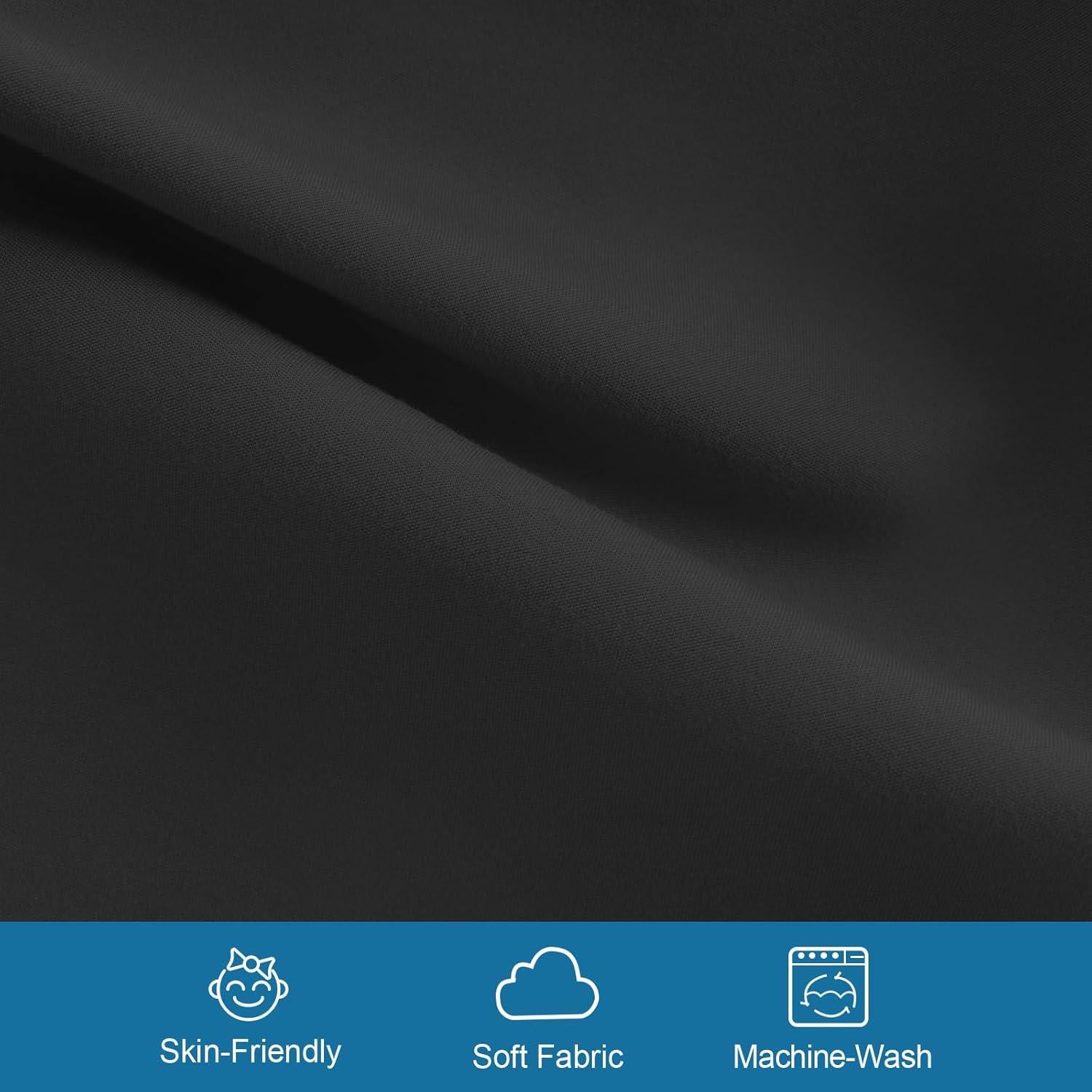 Juego de Sábanas SPRINGSPIRIT Cama Individual 4 Piezas Negro