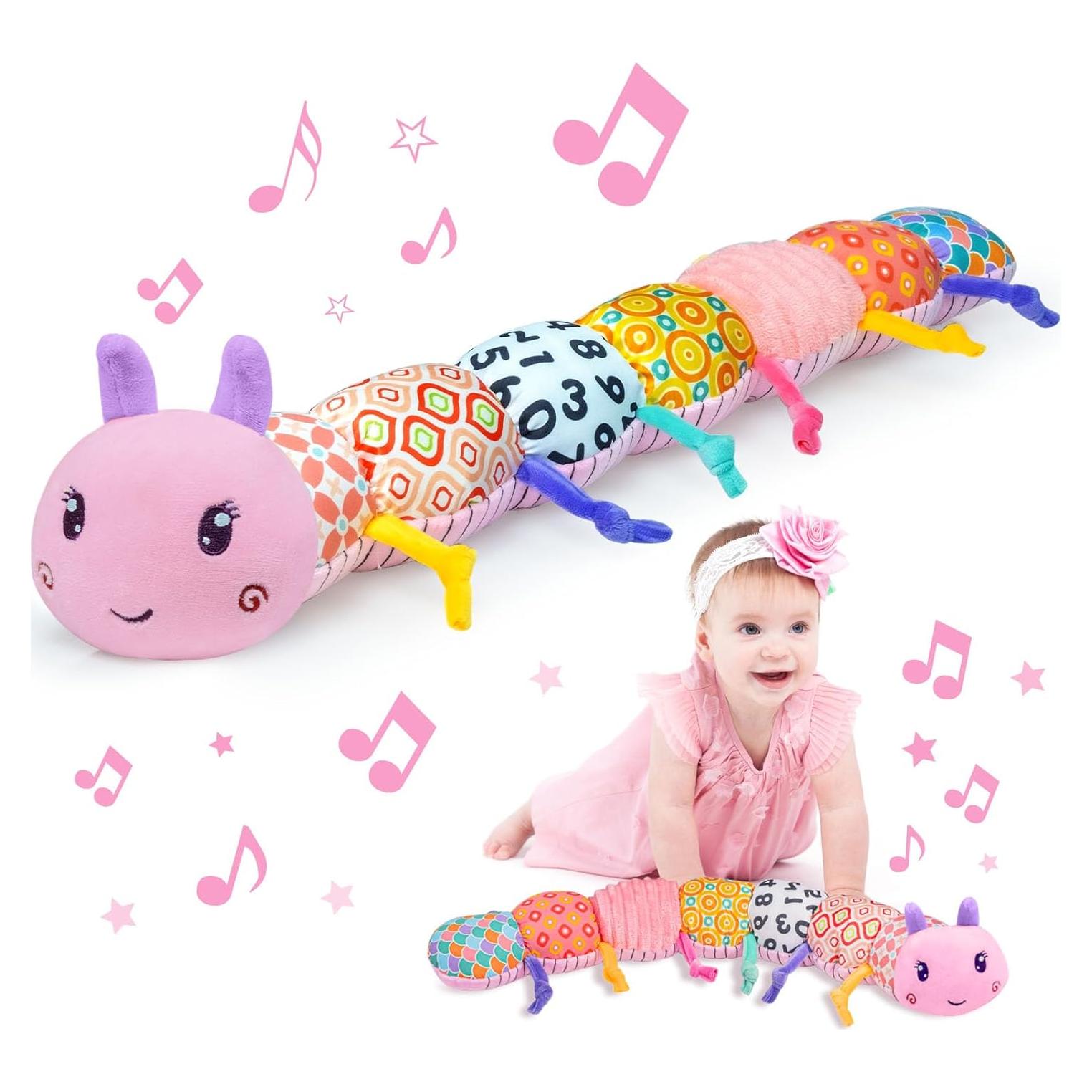 Juguete Musical de Peluche Ussybaby Oruga Rosa 0-12 Meses