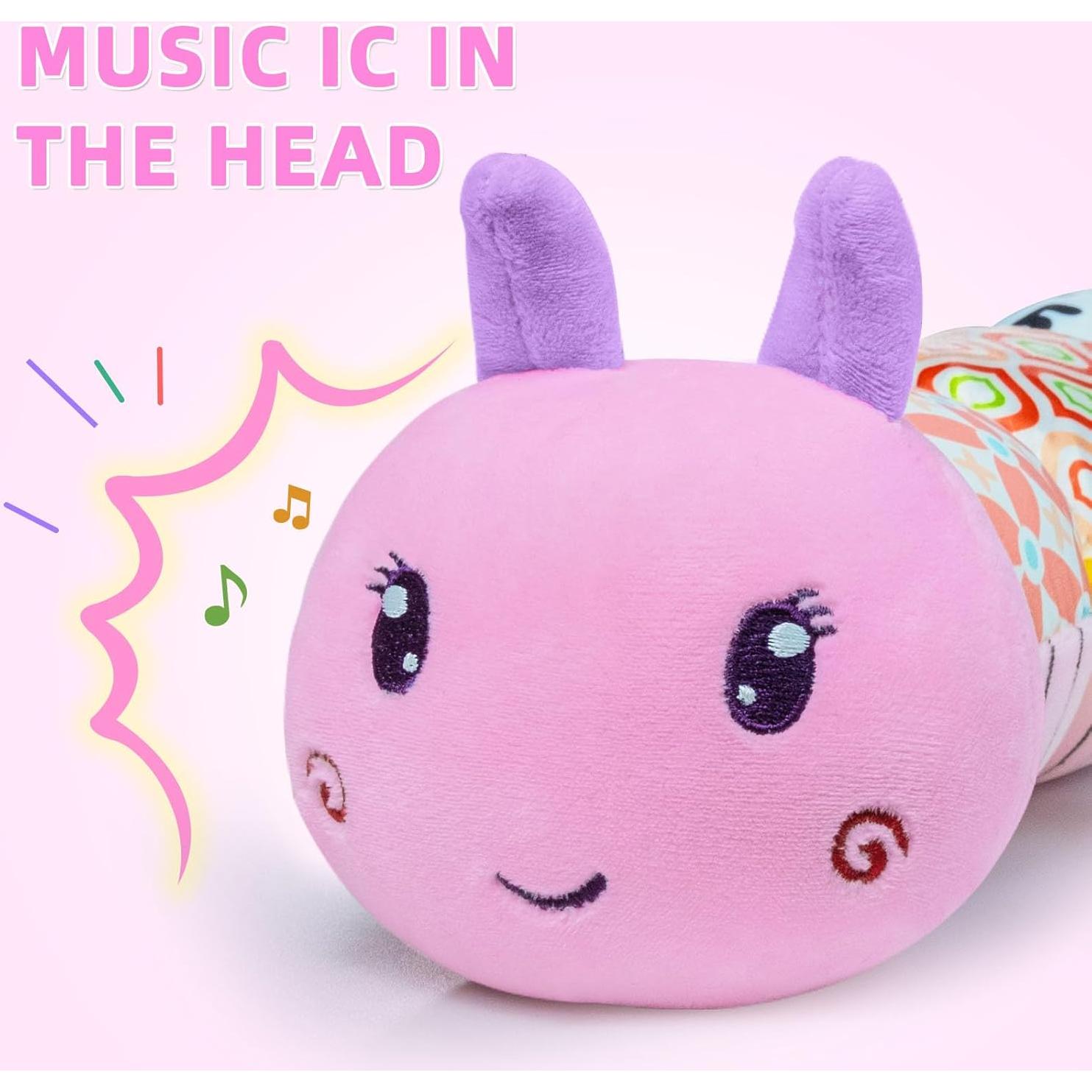 Juguete Musical de Peluche Ussybaby Oruga Rosa 0-12 Meses