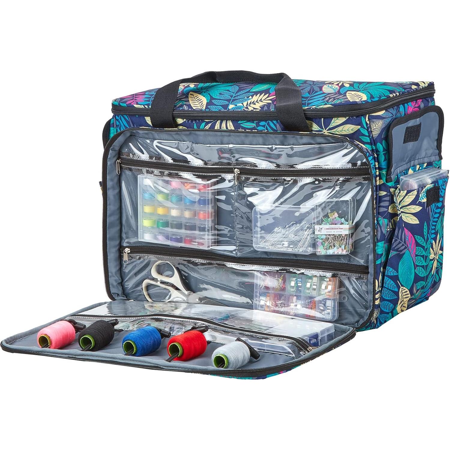 Funda para Máquina de Coser HOMEST Floral con Bolsillos