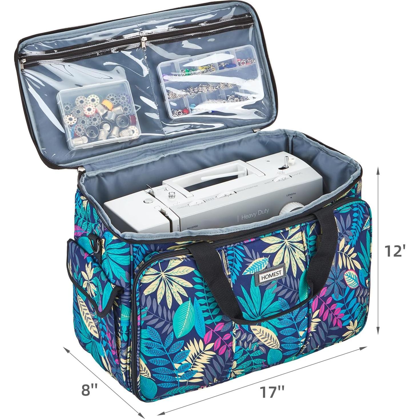 Funda para Máquina de Coser HOMEST Floral con Bolsillos