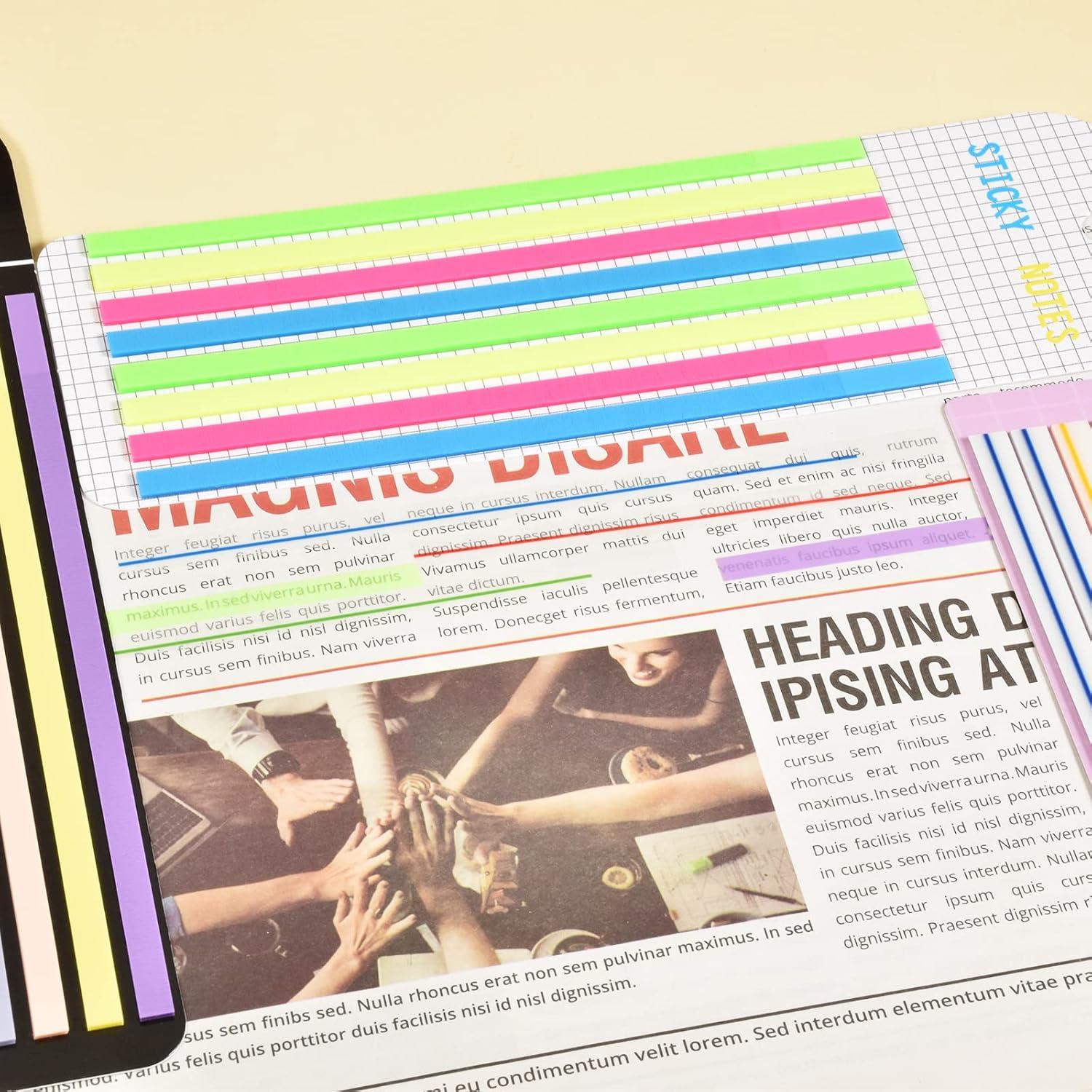 BAYTORY 960 Pcs Notas Adhesivas Transparentes Reutilizables 14x1.3 cm