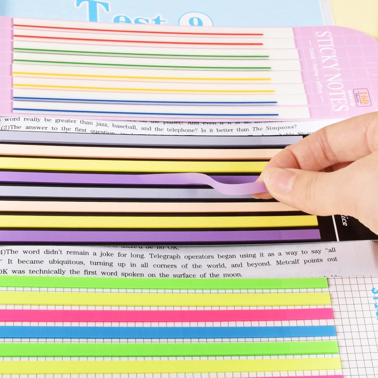 BAYTORY 960 Pcs Notas Adhesivas Transparentes Reutilizables 14x1.3 cm