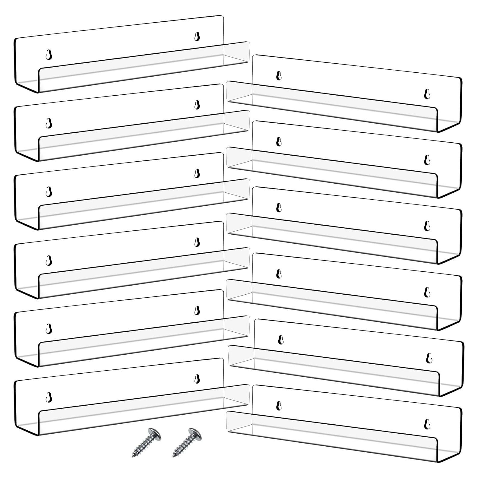 Estante Flotante de Acrílico Blulu 14" - 16 Paquetes