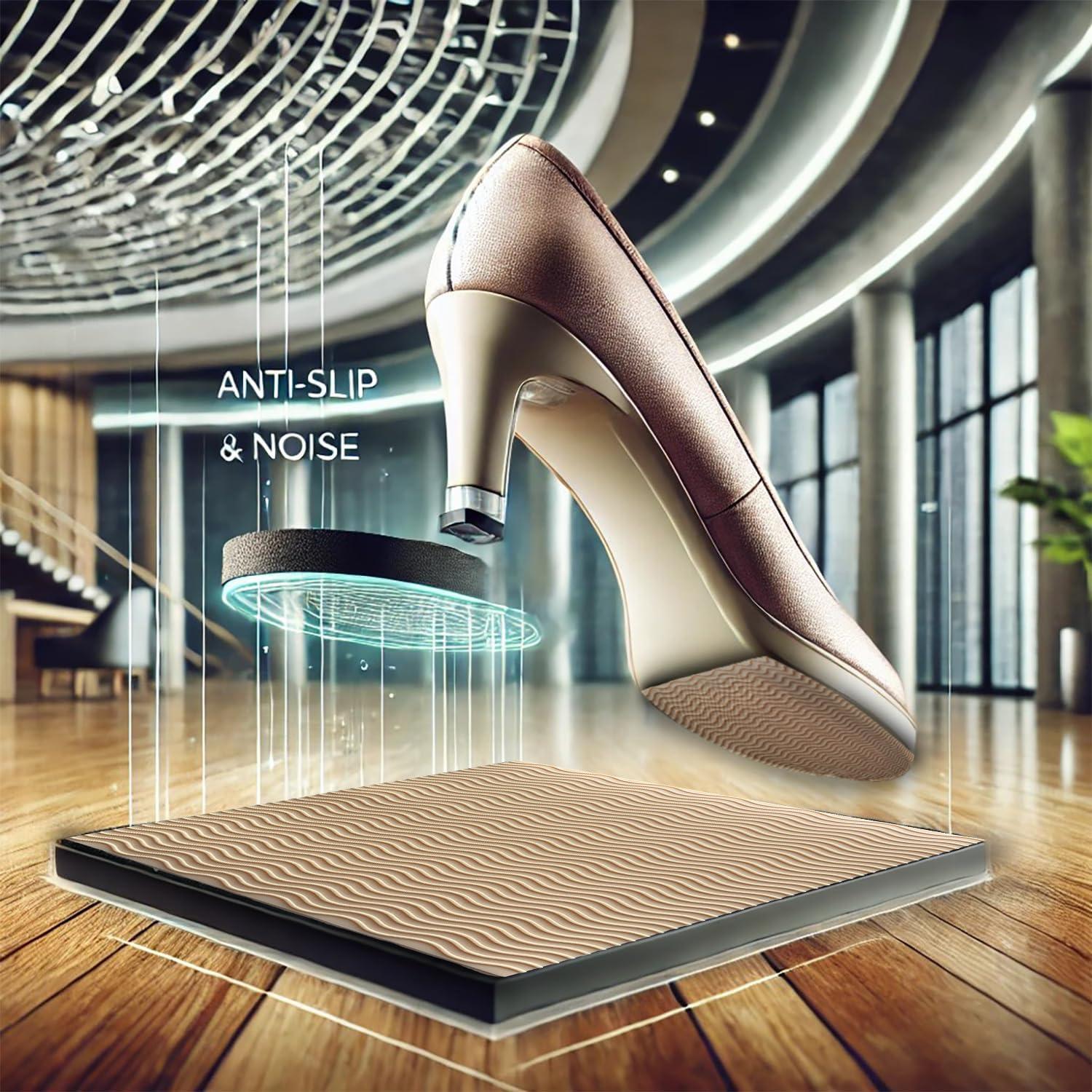 Protector de Suela de Zapato ZBLGO - Almohadillas Antideslizantes Beige 4pcs