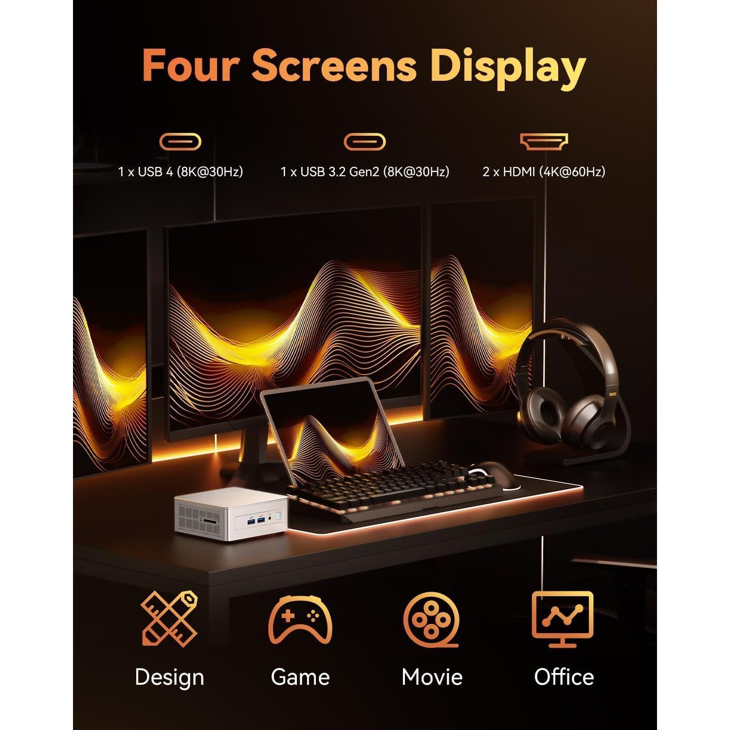 Mini PC GEEKOM AE7 Ryzen 9 7940HS 32GB 1TB Windows 11