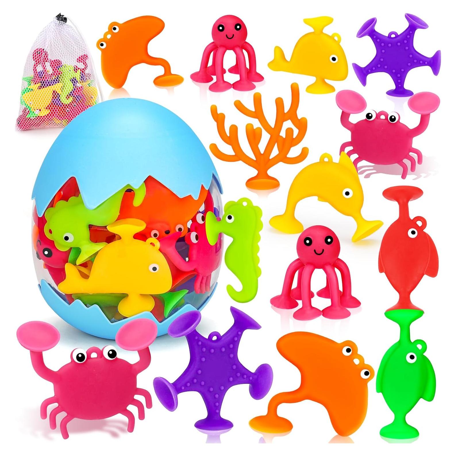 Juguetes de baño con ventosas Joosharkidz para niños 1-3 años