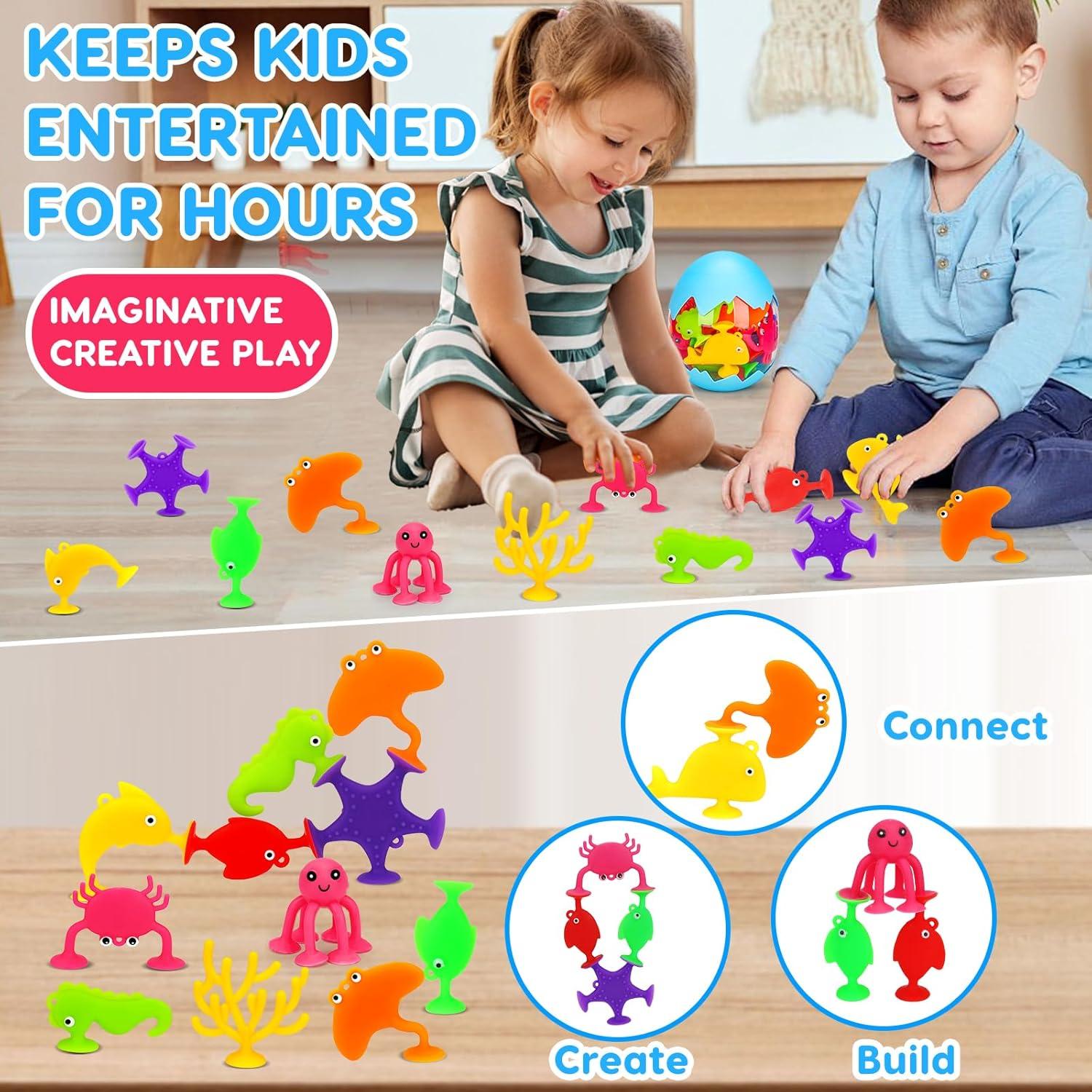 Juguetes de baño con ventosas Joosharkidz para niños 1-3 años