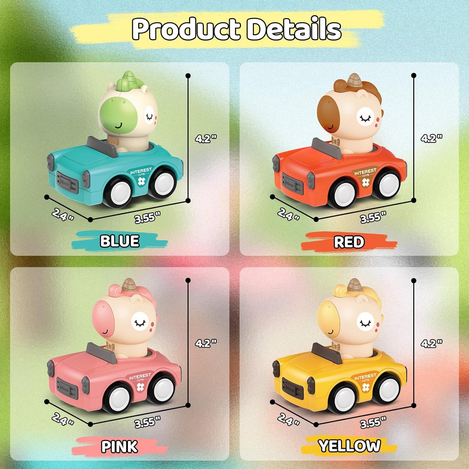 Coches de Juguete Interactivos SUPVIB para Niños 1-3 Años