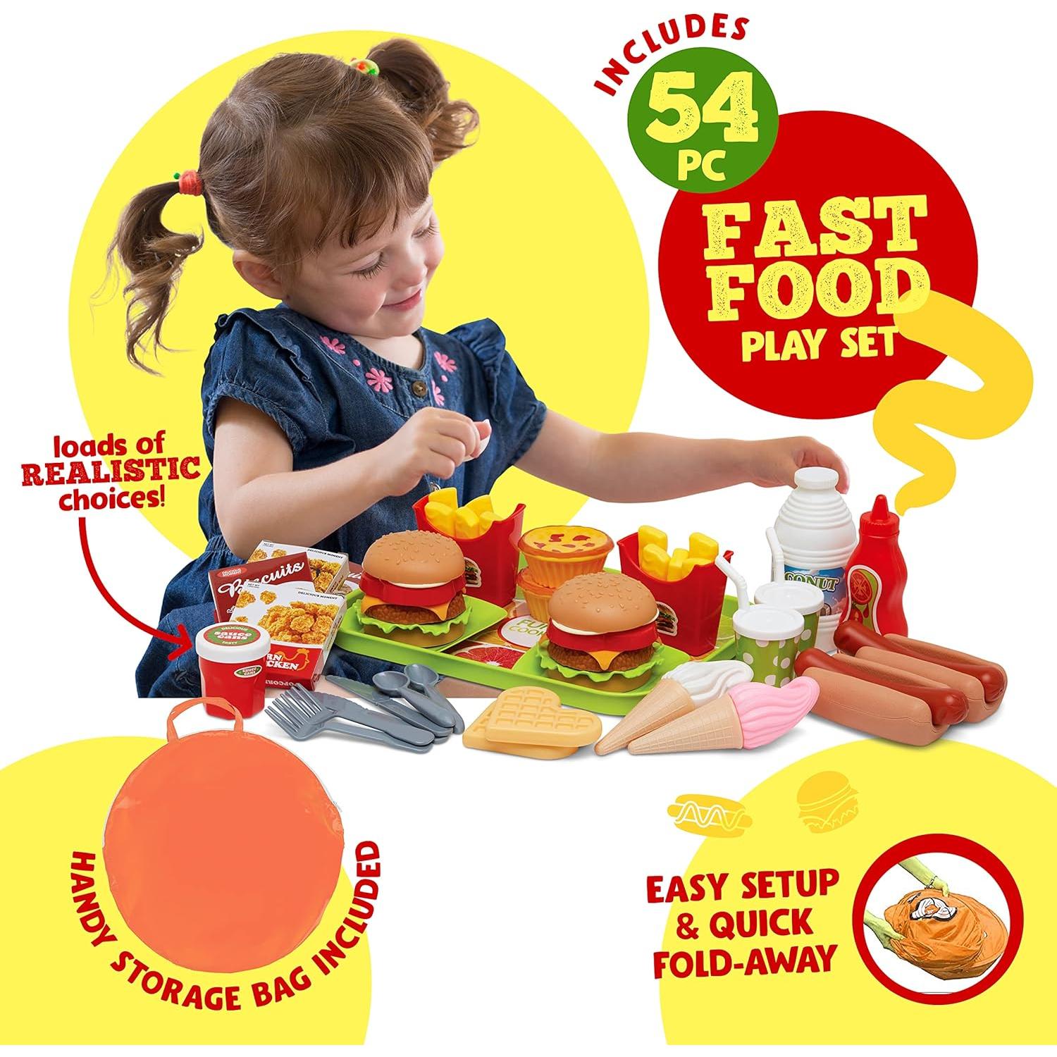 Tienda de Juego Kiddzery Food Truck 54 Piezas 152x82cm