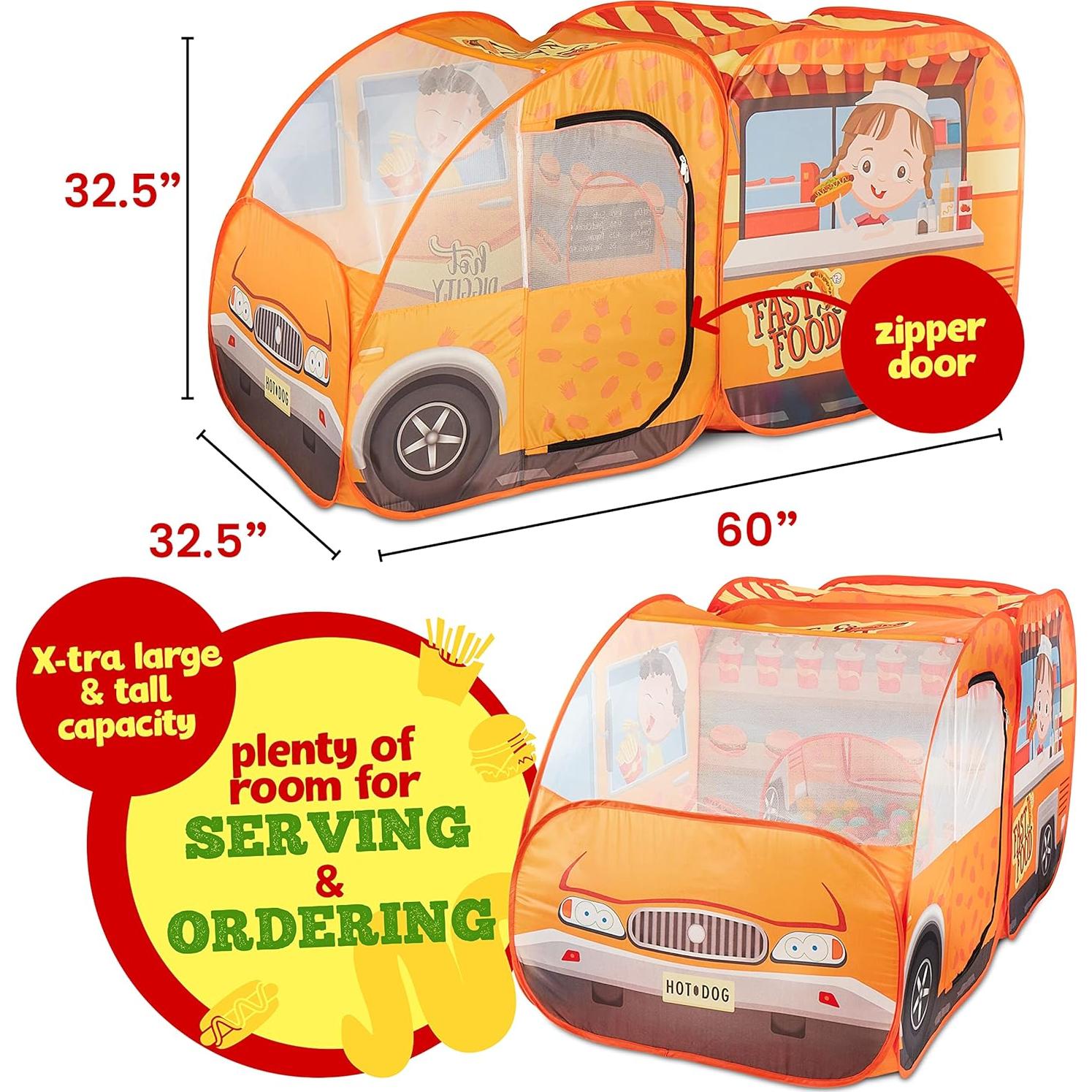 Tienda de Juego Kiddzery Food Truck 54 Piezas 152x82cm