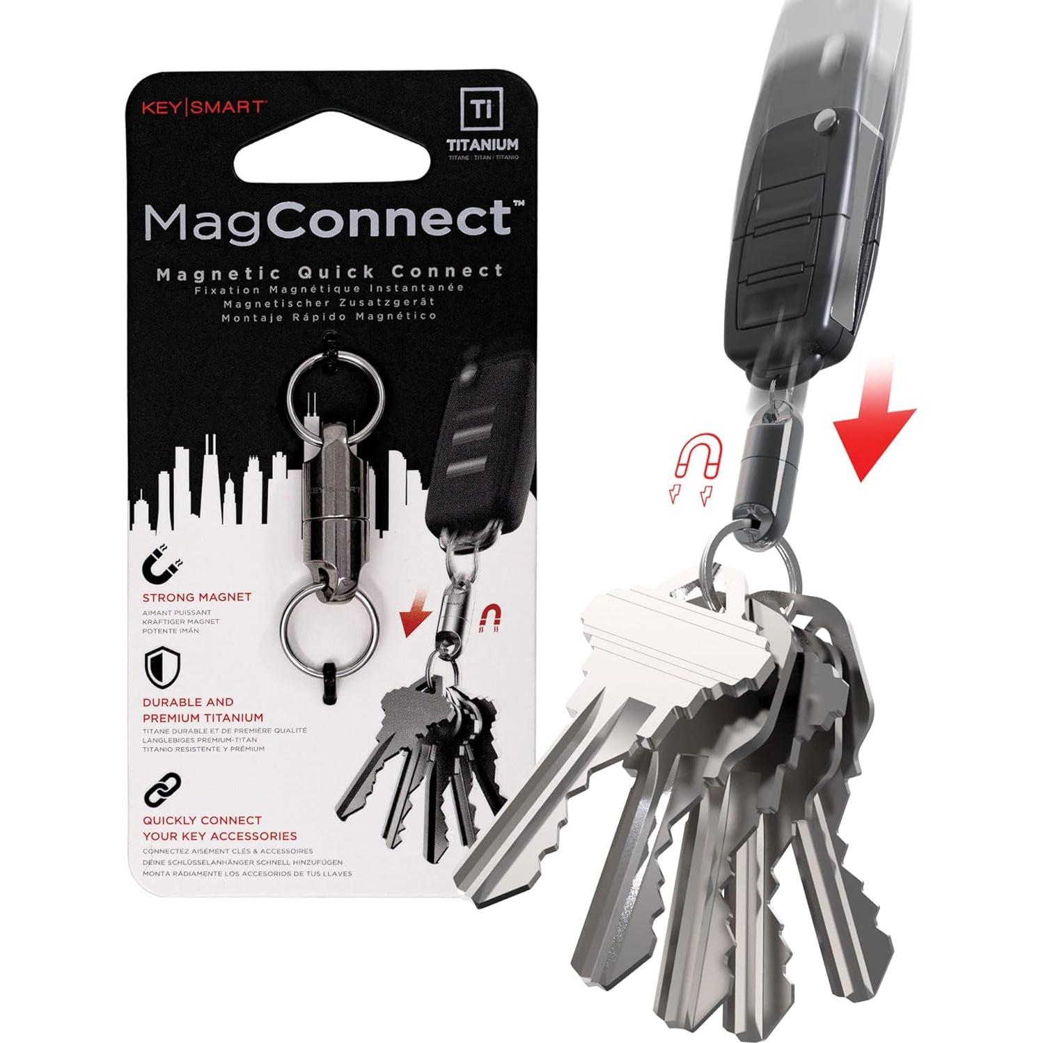 Soporte Magnético para Llaves KeySmart MagConnect - Titanio
