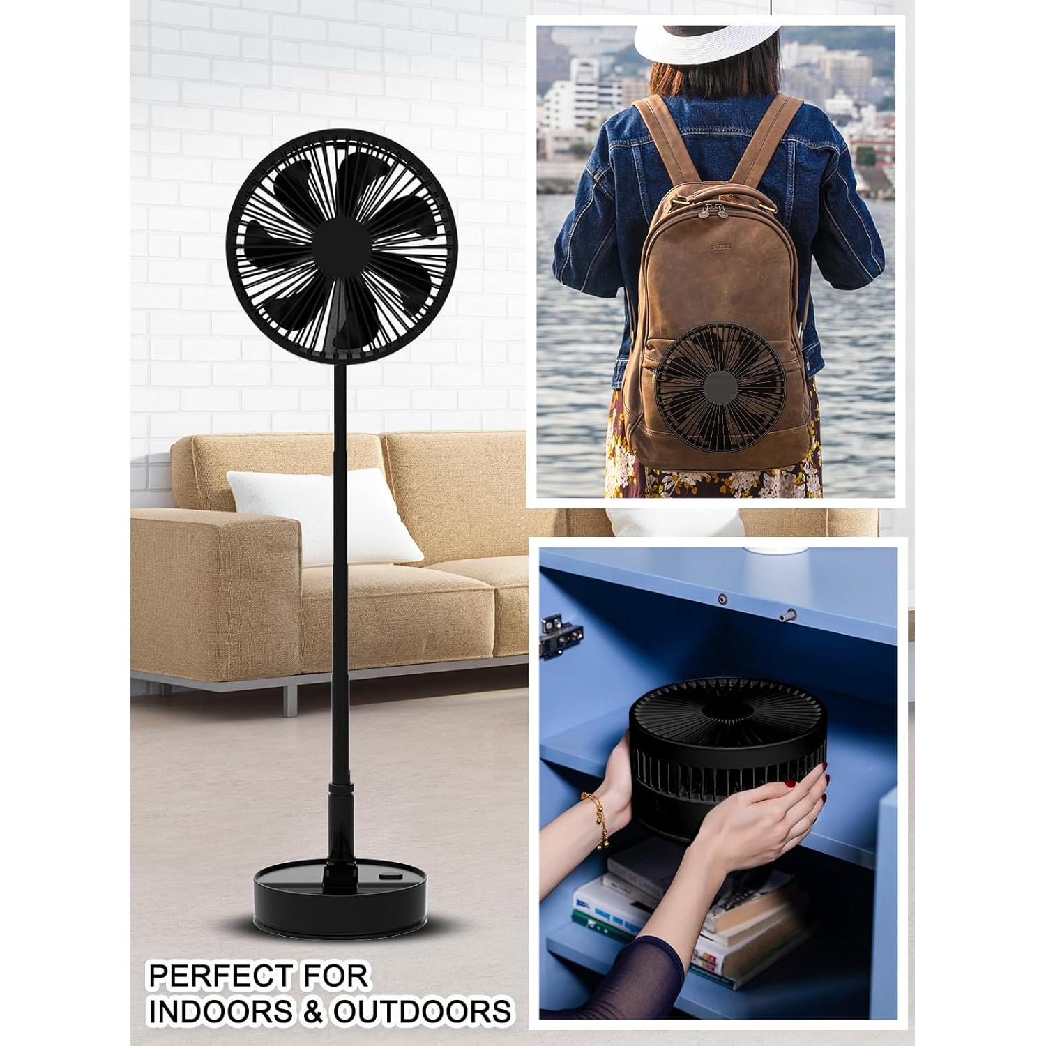 Ventilador Plegable UN UNITEDTIME 8" con Control Remoto 7200mAh