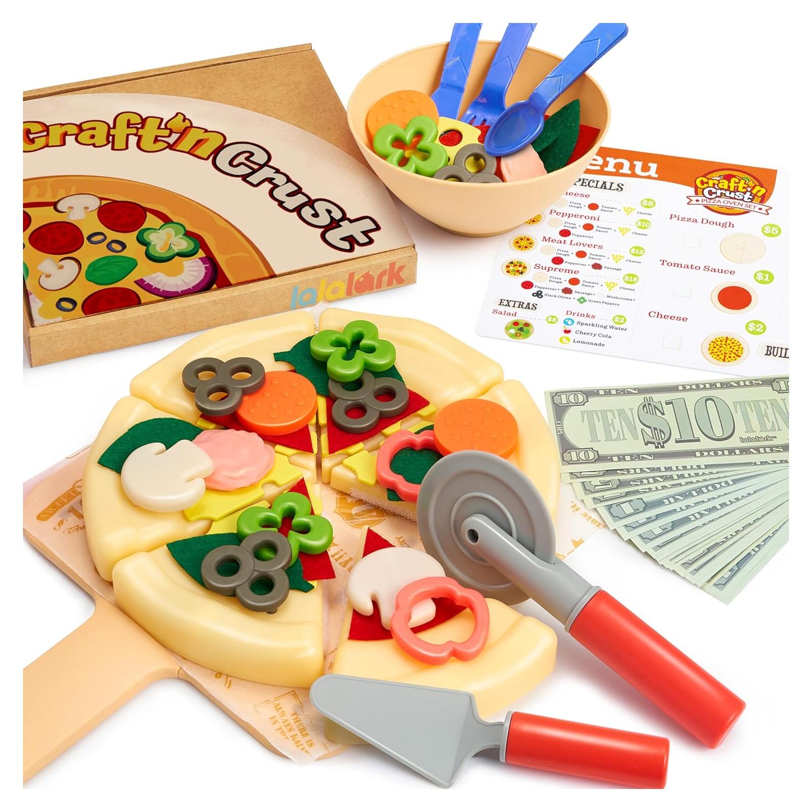 Juguete de Comida de Juego Craft 'n Crust - Pizza con 18 Ingredientes
