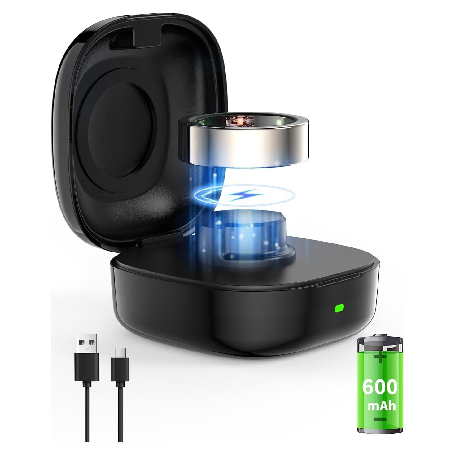 Cargador Portátil Inalámbrico ELFEYE para Oura Ring Gen3 - Tamaño 6