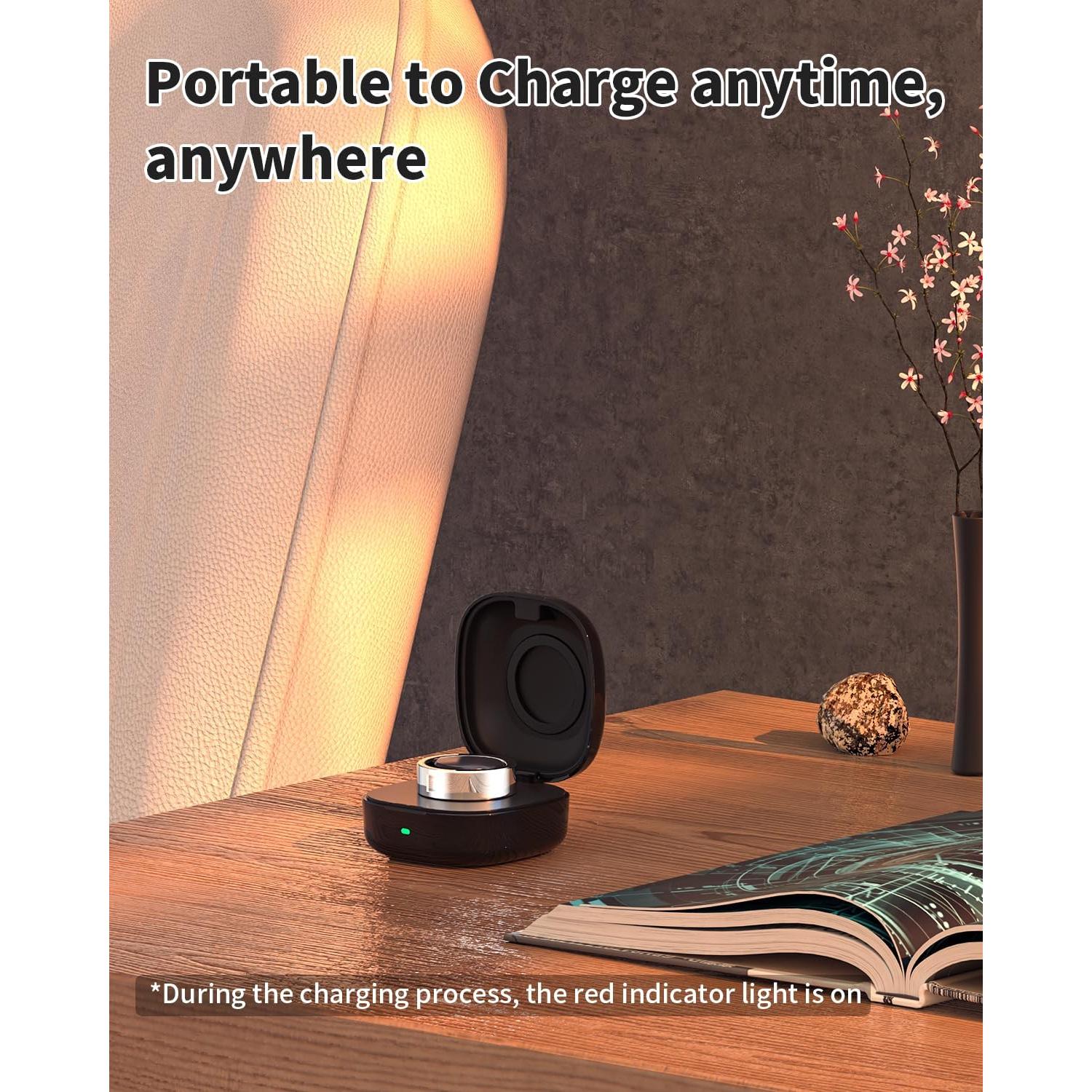 Cargador Portátil Inalámbrico ELFEYE para Oura Ring Gen3 - Tamaño 6