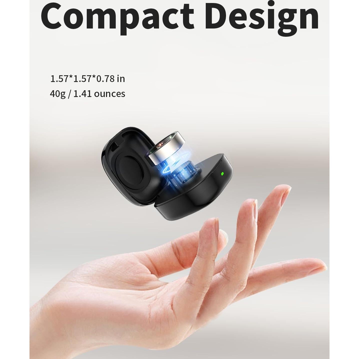 Cargador Portátil Inalámbrico ELFEYE para Oura Ring Gen3 - Tamaño 6