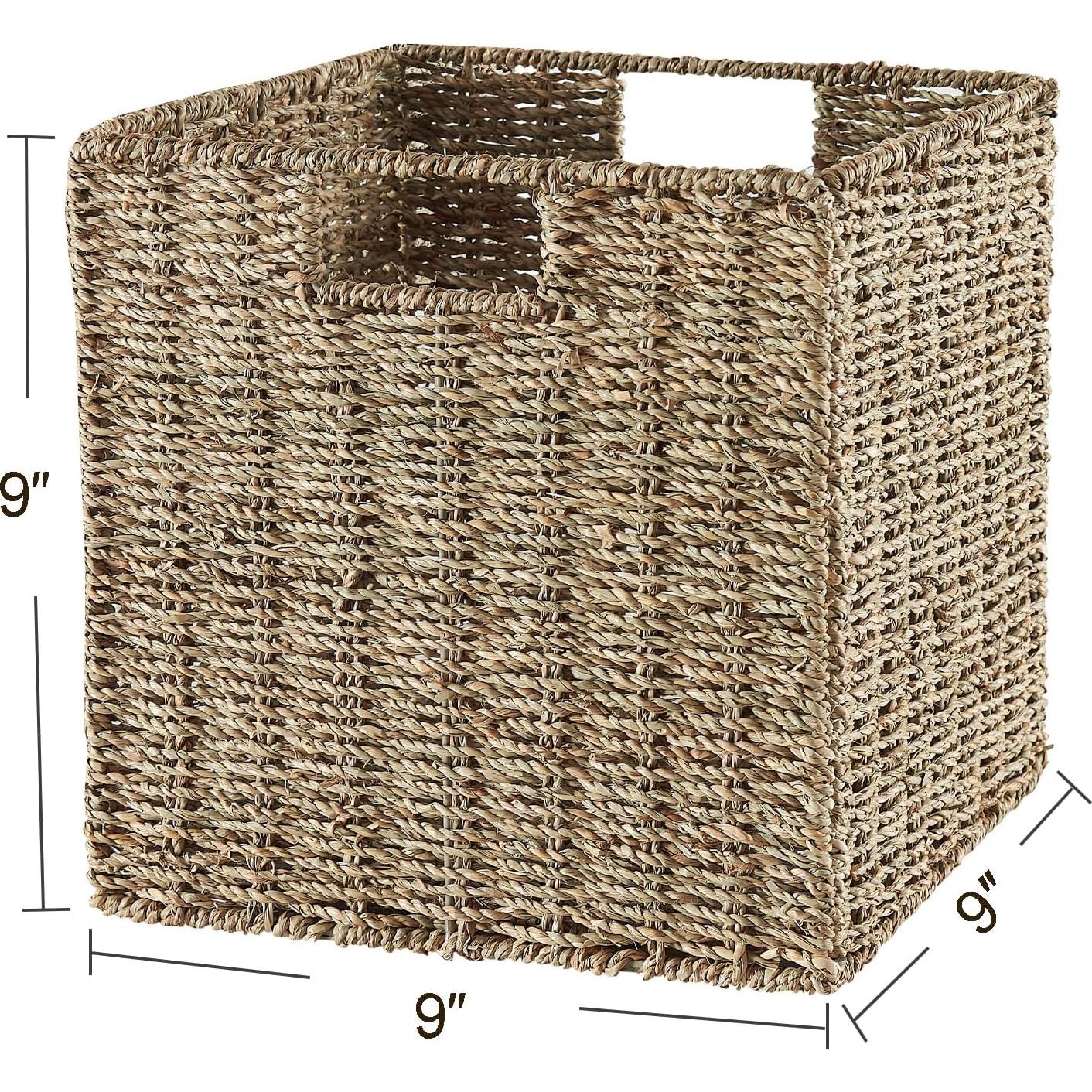 Cesta de Almacenamiento Plegable Vagusicc 23x23x23 cm Hierba Marina