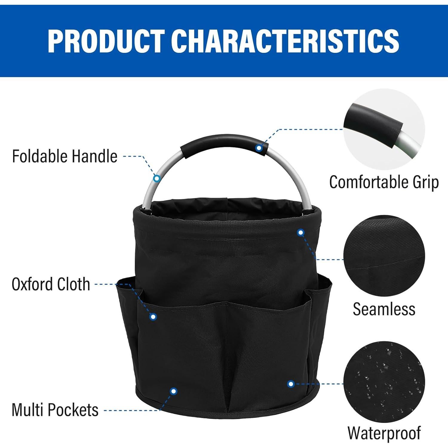 Cesta Plegable Multifuncional DOVORSY 17L Negra para Picnic