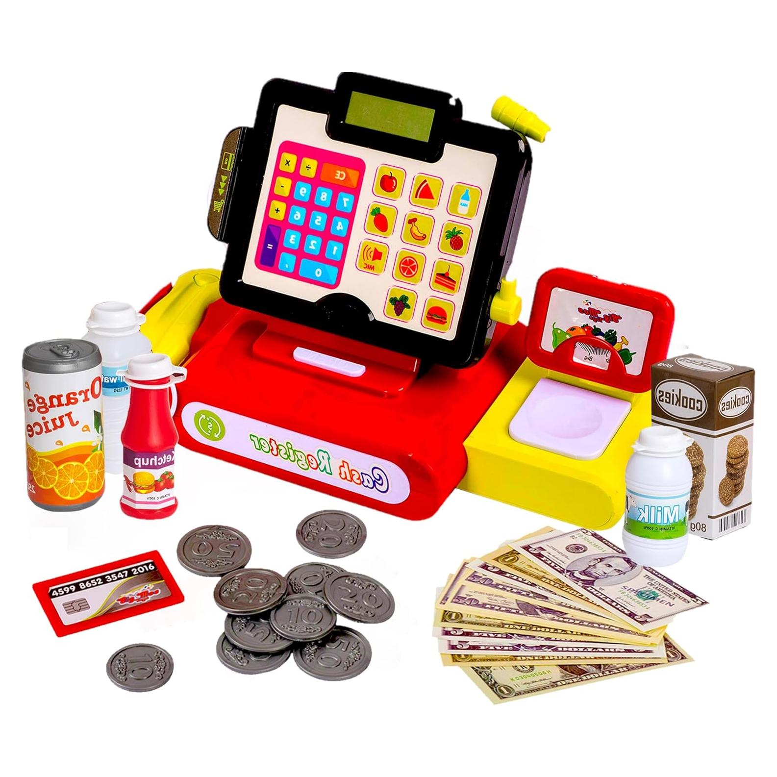 Caja Registradora de Juguete Big Mo's Toys - 27 Piezas con Sonidos y Luces