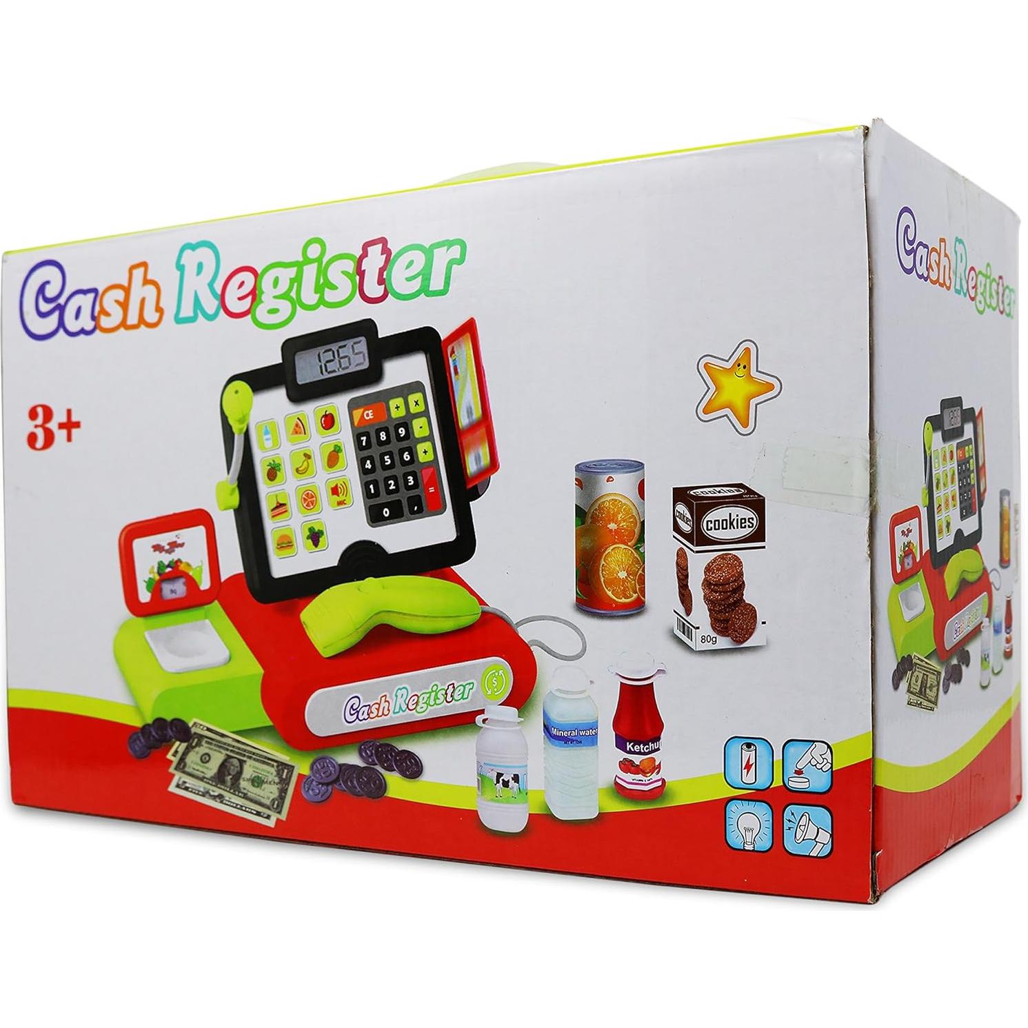 Caja Registradora de Juguete Big Mo's Toys - 27 Piezas con Sonidos y Luces