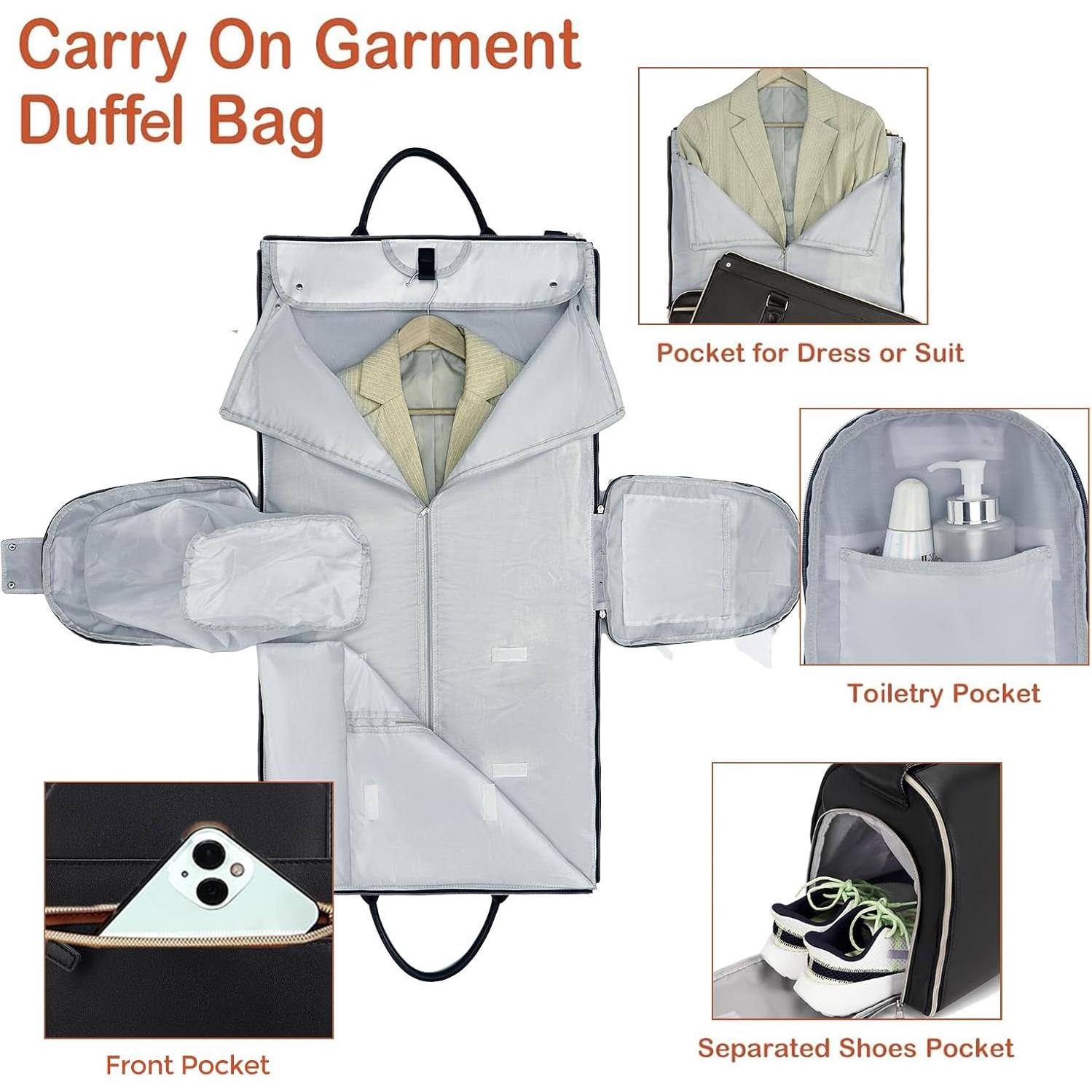 Bolsa de Traje Duffle SeseBee 55L Impermeable Negro