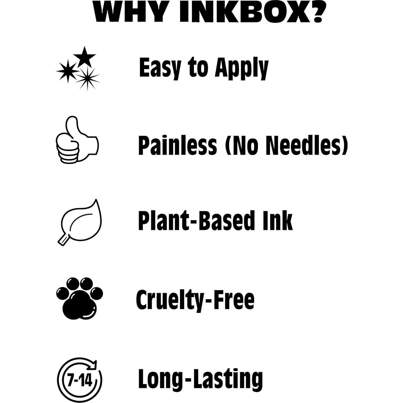 Tatuaje Temporal Inkbox Mariposa Extra Grande 13.97x22.86 cm