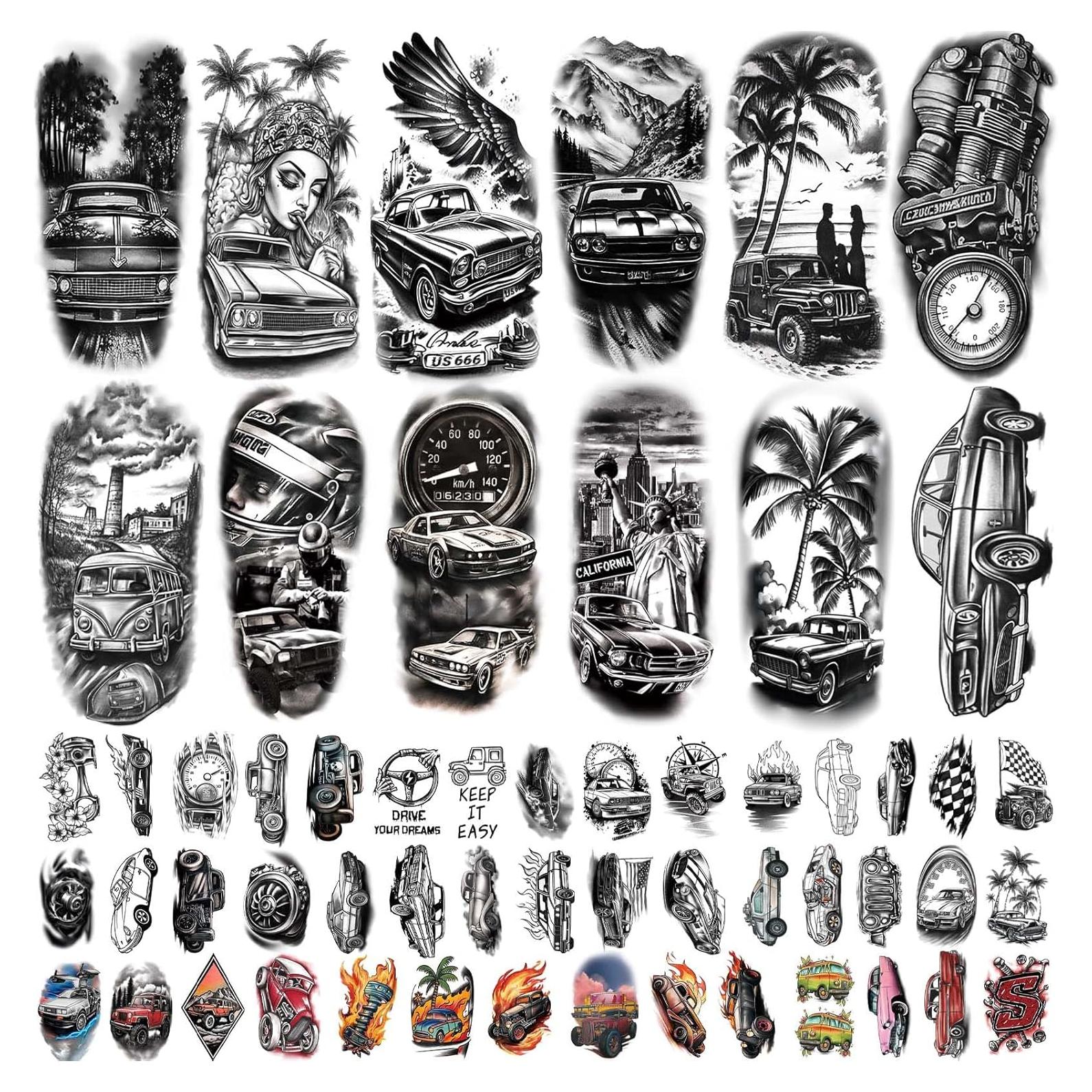 77 Hojas Tatuajes Temporales Realistas Gabizafia Coche