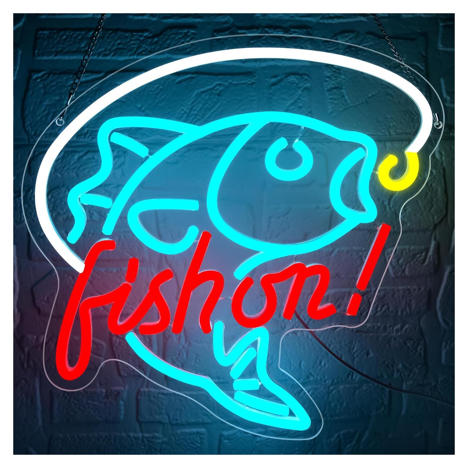 Luz de Neón de Pesca Fuzuneli LED Regulable 32.8x29.7cm