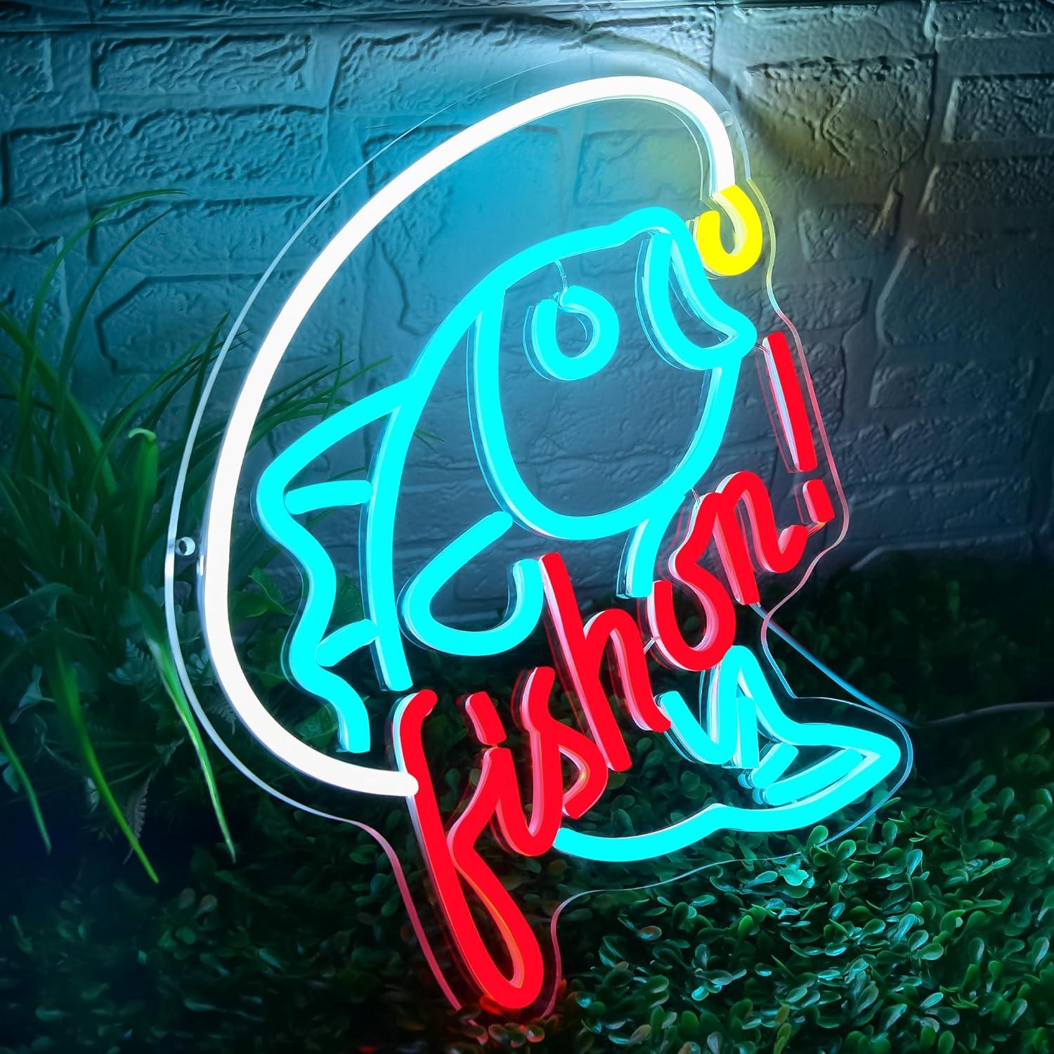 Luz de Neón de Pesca Fuzuneli LED Regulable 32.8x29.7cm