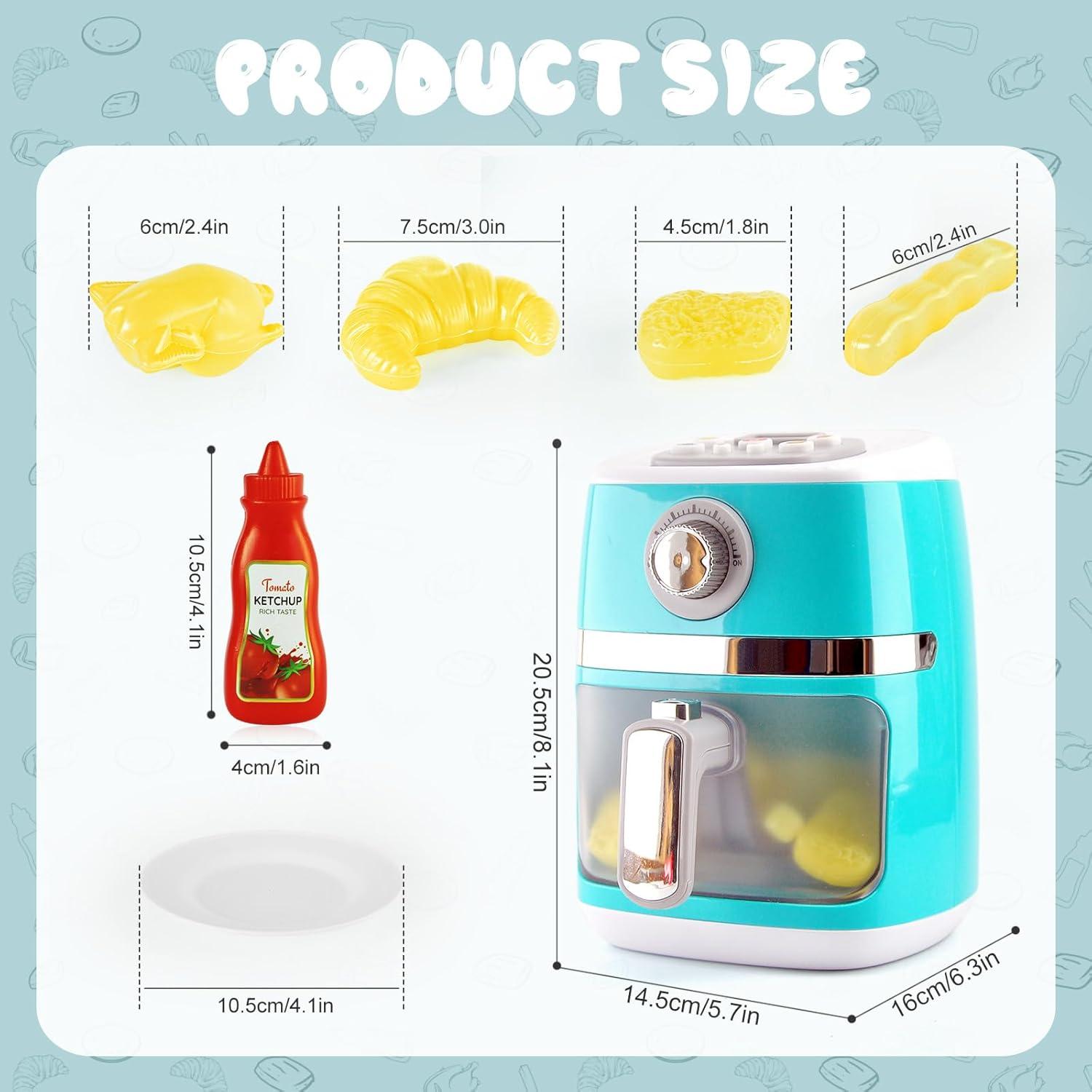 Juego de Cocina Juguete ACROFEK con Freidora de Aire Azul