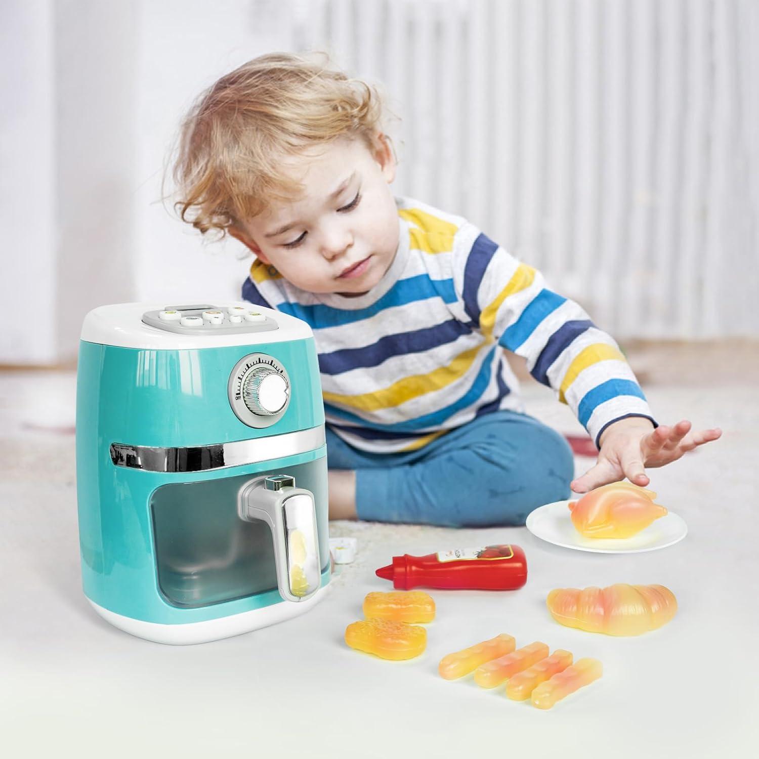 Juego de Cocina Juguete ACROFEK con Freidora de Aire Azul