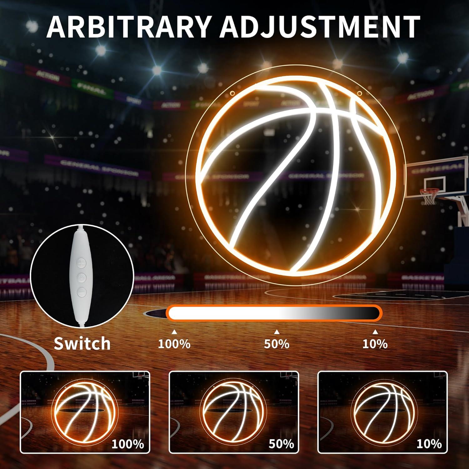 Luz de Neón Baloncesto HancraStore 32cm Regulable USB