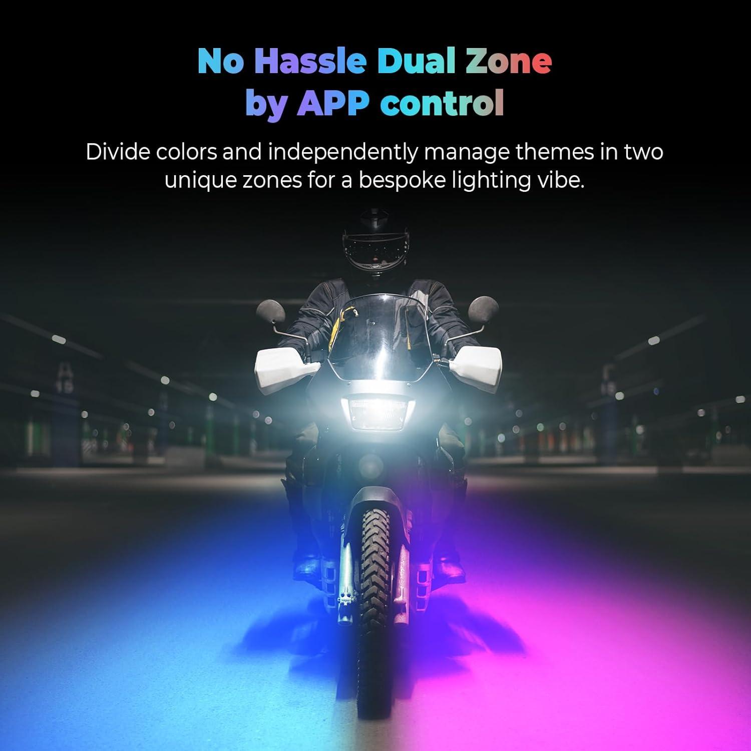 Kit de Iluminación LED DITRIO 6 Piezas RGB para Motocicleta