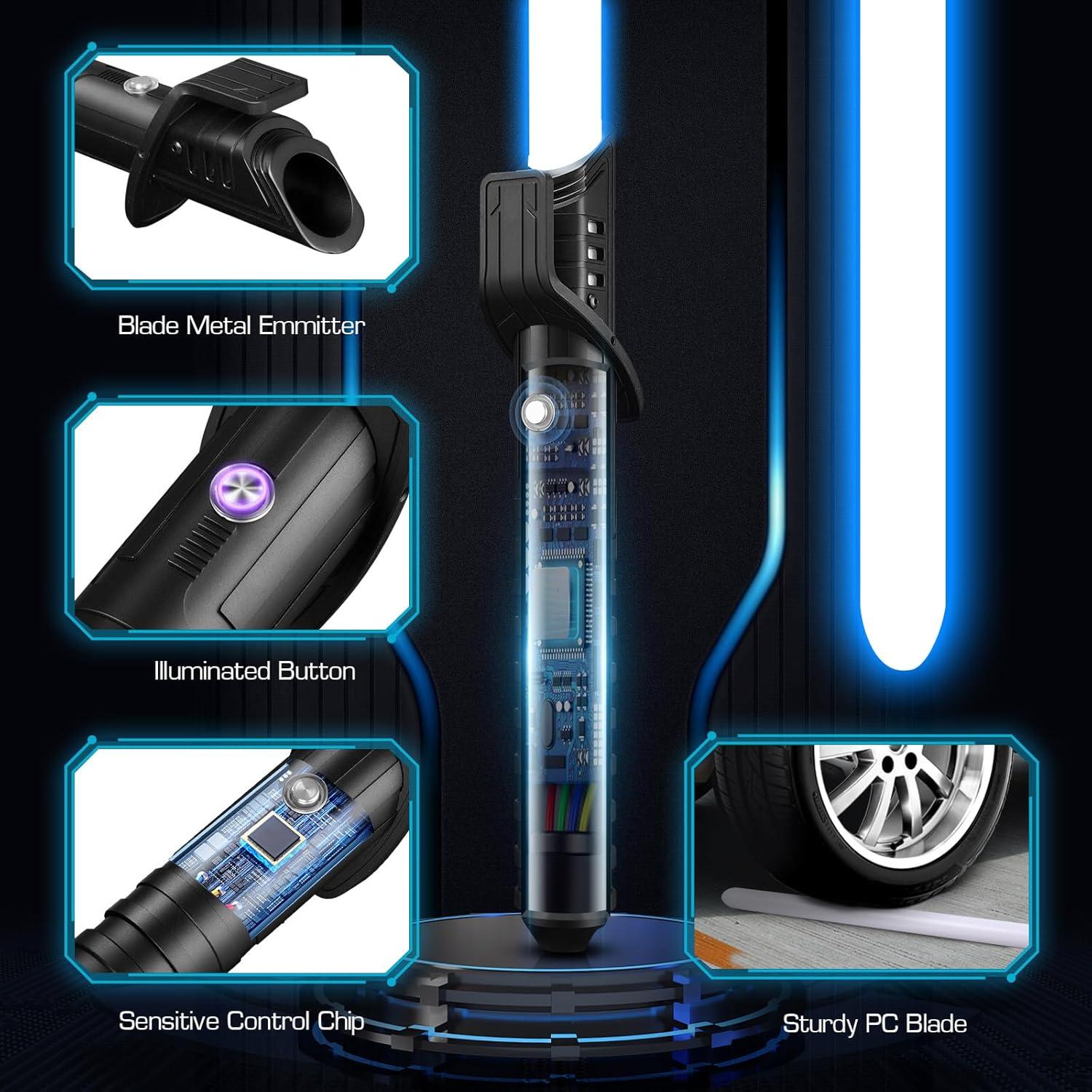 Sable de Luz Rvuwrya 12 Colores 16 Sonidos Recargable USB