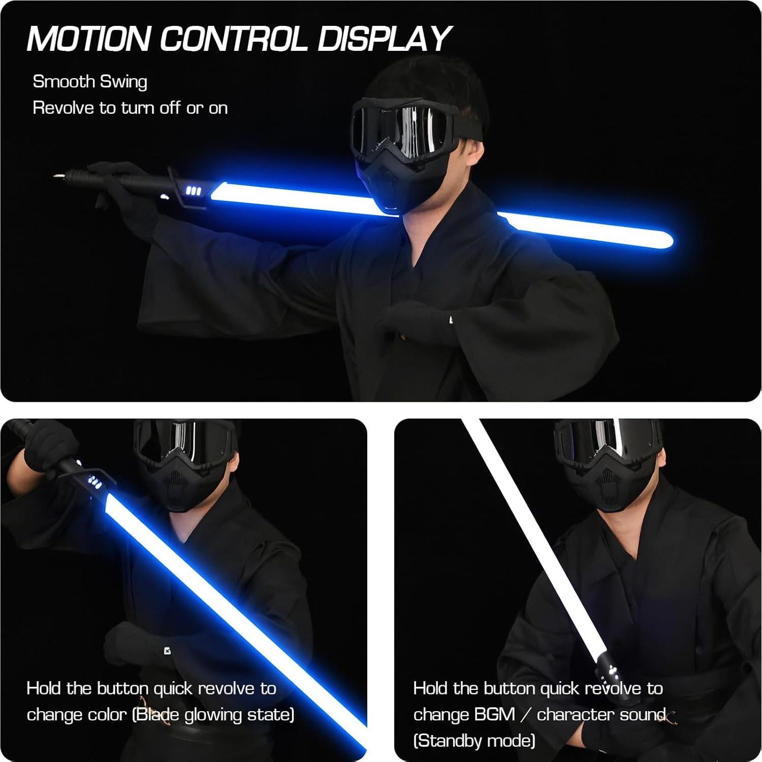 Sable de Luz Rvuwrya 12 Colores 16 Sonidos Recargable USB