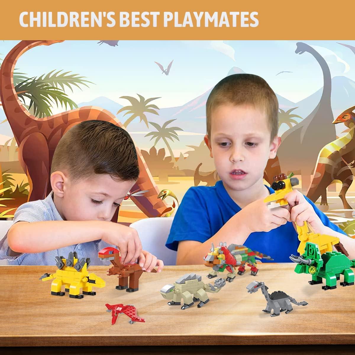 Bloques de Construcción de Dinosaurios LEBOCADO 6 en 1 - Juguetes STEM