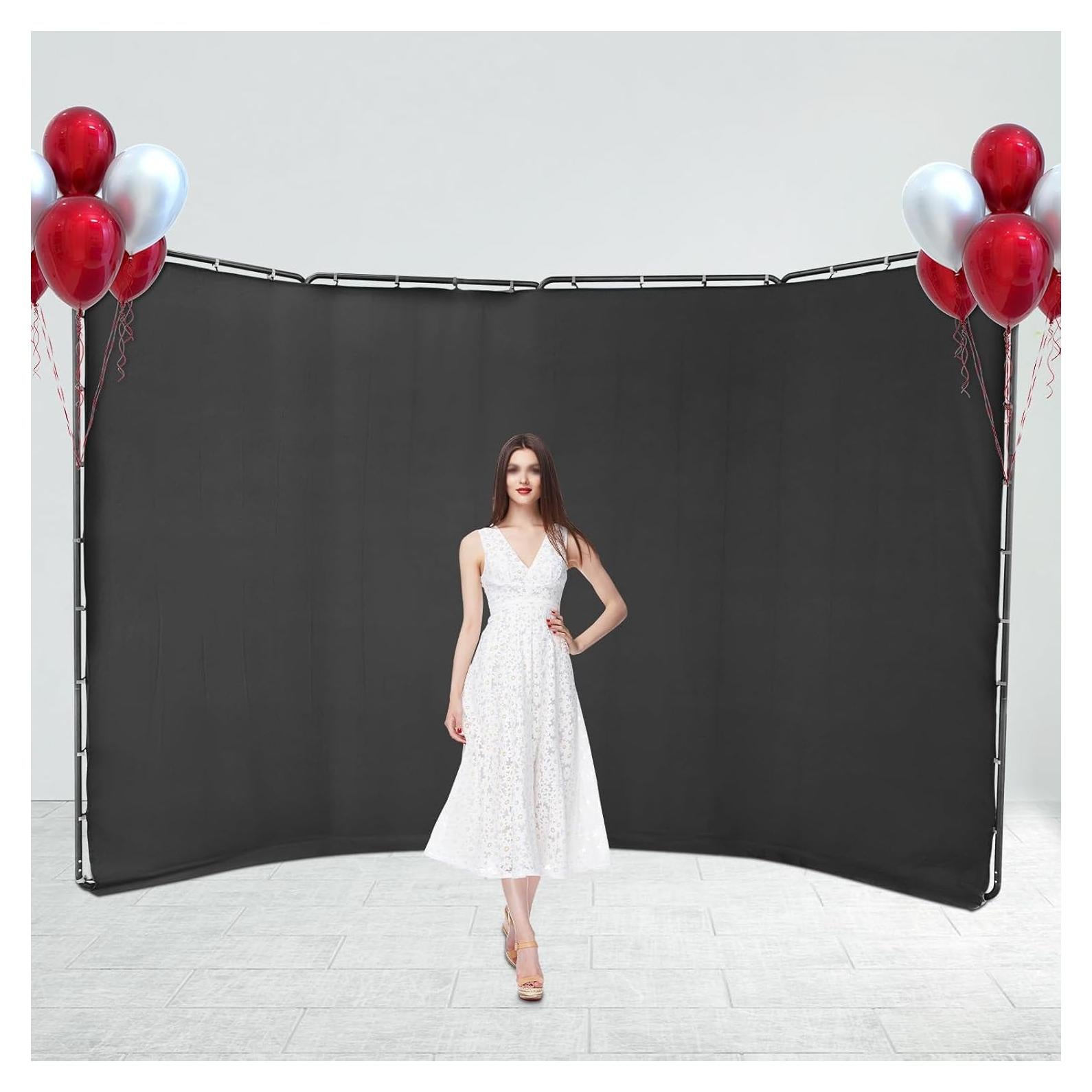 Soporte de Fondo Portátil WUPYI 2.4x4m Negro para Fotografía