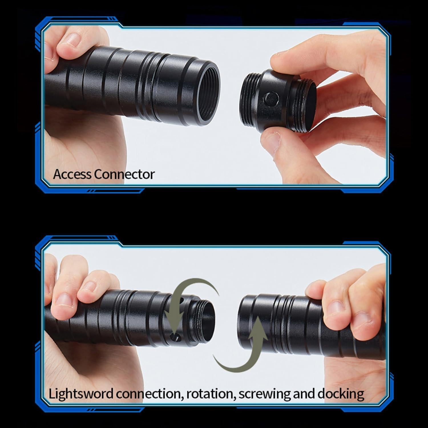 Sable de Luz Dueling S OUJCEN 15 Colores RGB Mango Metal 56cm