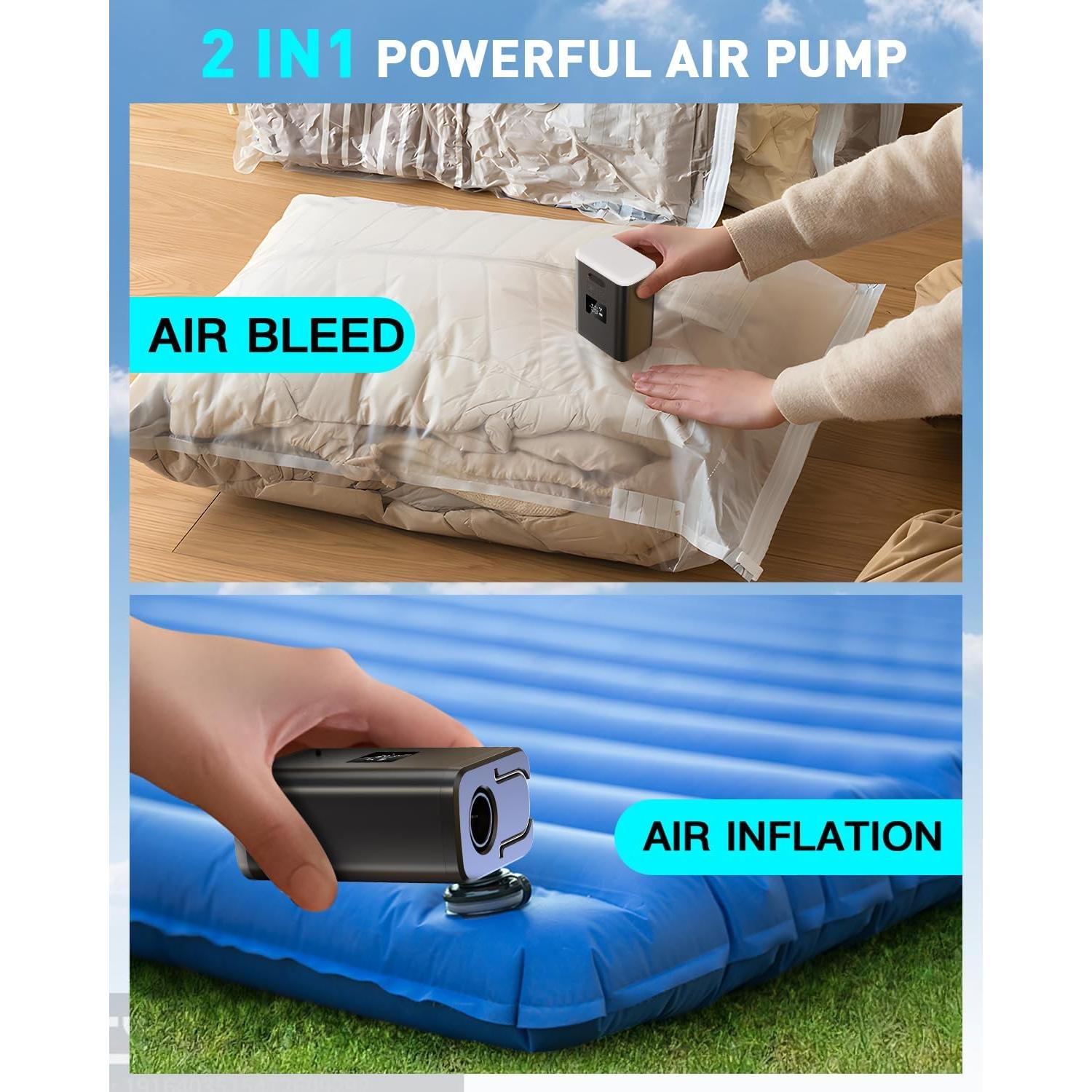 Bomba de Aire Eléctrica Portátil ZOPOM 5000mAh para Inflables