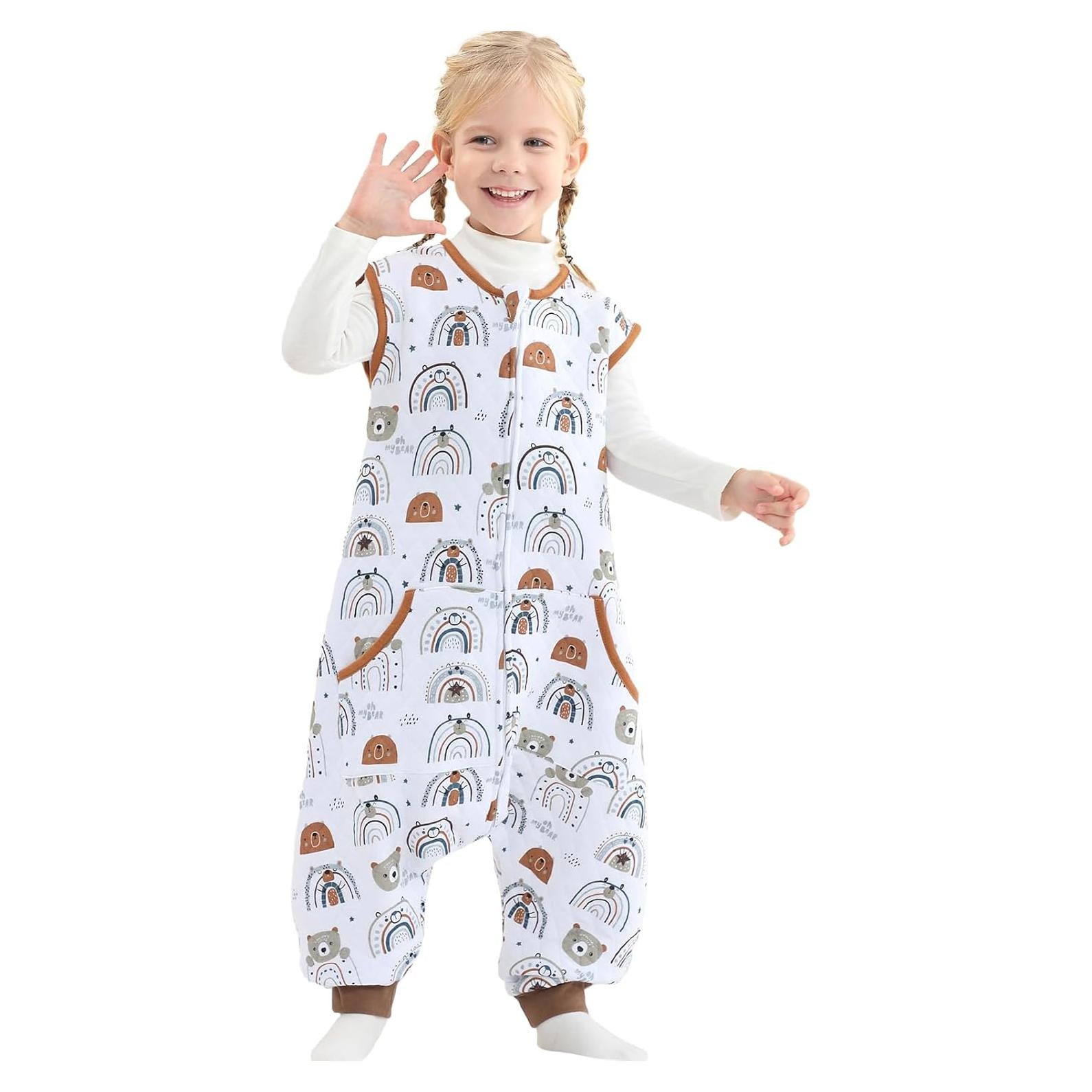 Saco de dormir WONDAY para niños 2T-3T con piernas Oso