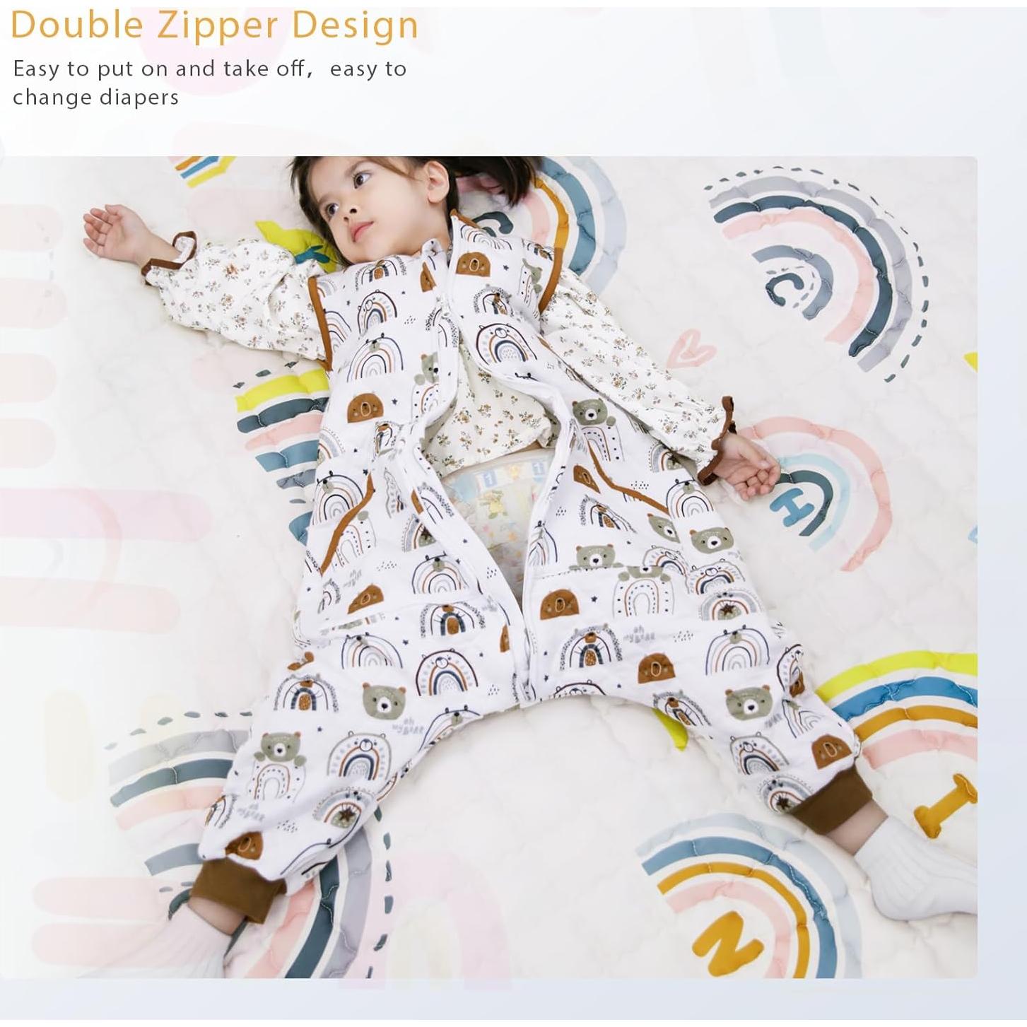 Saco de dormir WONDAY para niños 2T-3T con piernas Oso